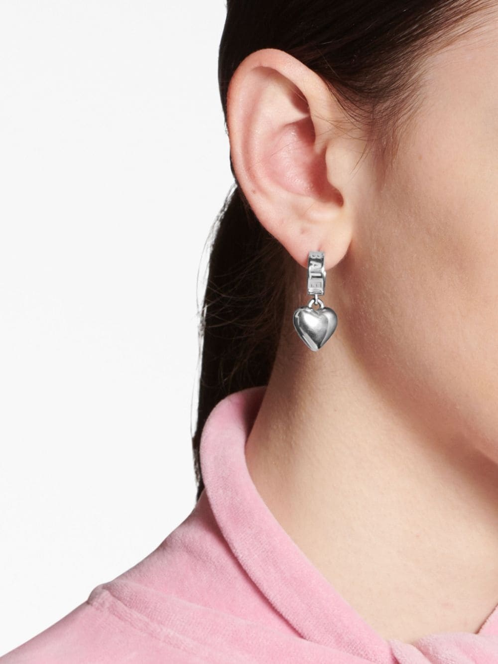 heart-charm hoop earrings - 4