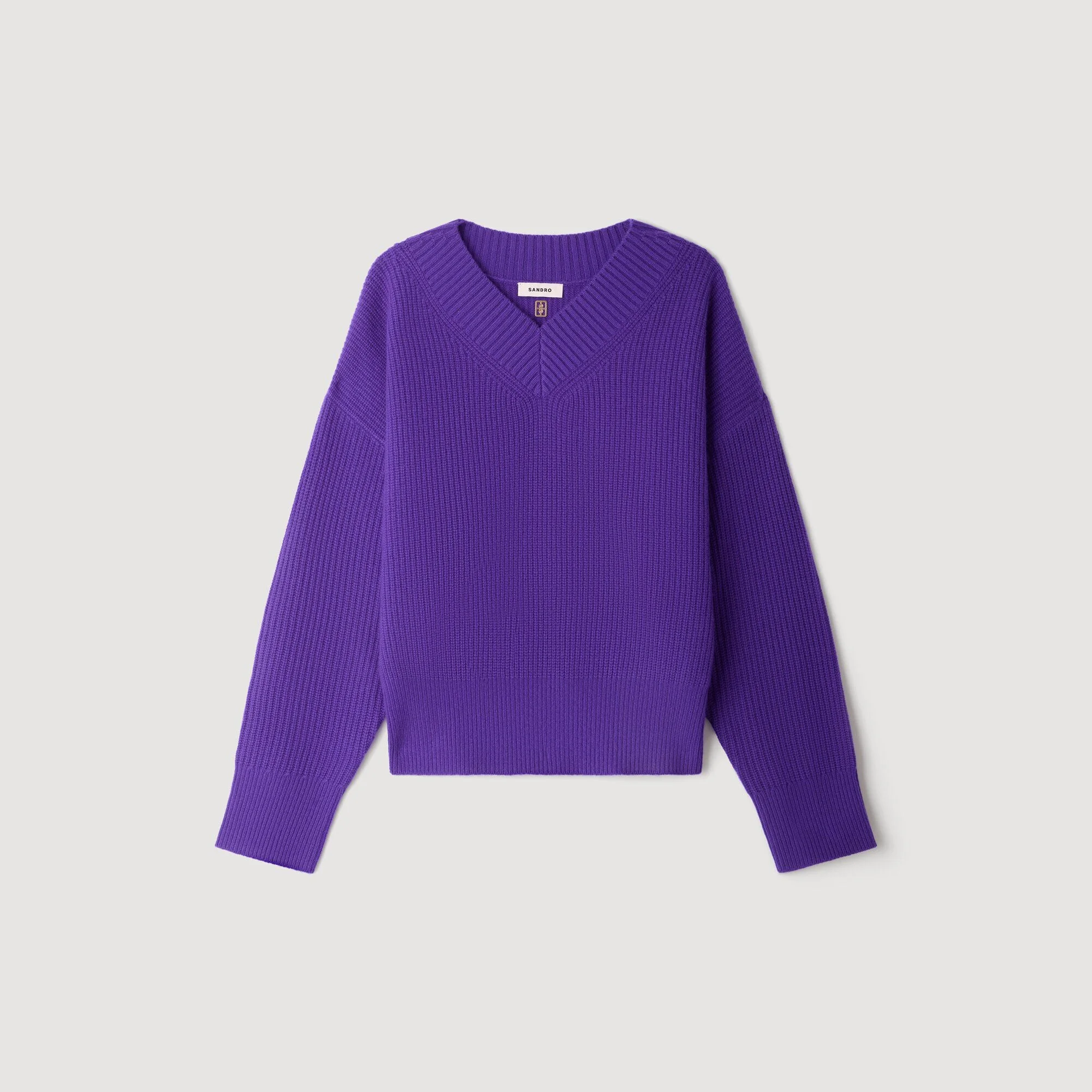 RIBBED WOOL AND CASHMERE SWEATER - 1