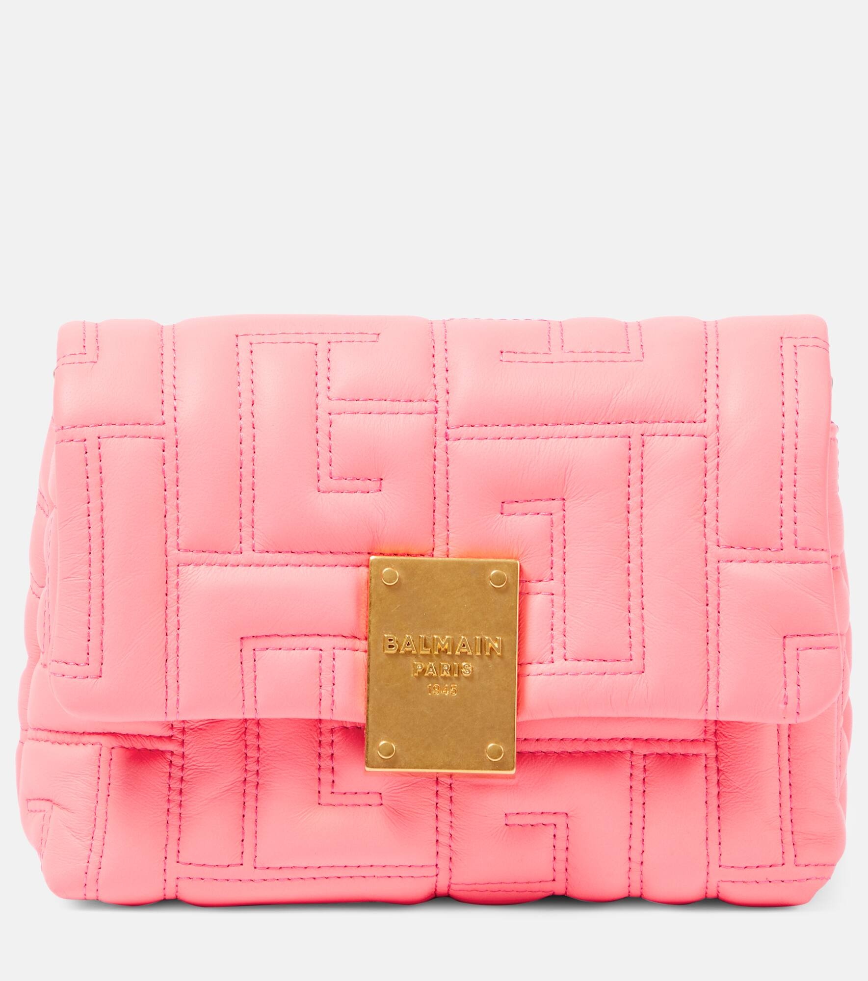 ★Balmain★ ピンク ミニ 1945 バッグ Balmain - Small 1945 Soft Cabas Tweed Tote in Rose
