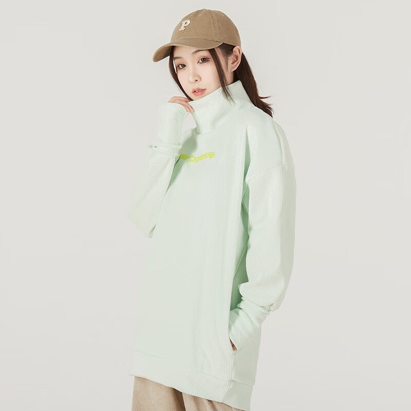 (WMNS) New Balance High Collar Pullover 'Lime Green' WT13110-WES - 3