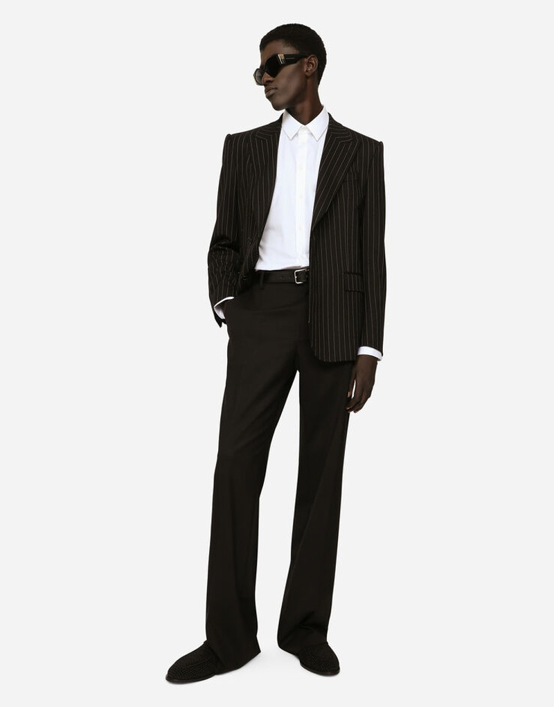 Pinstripe stretch wool Sicilia-fit jacket 3