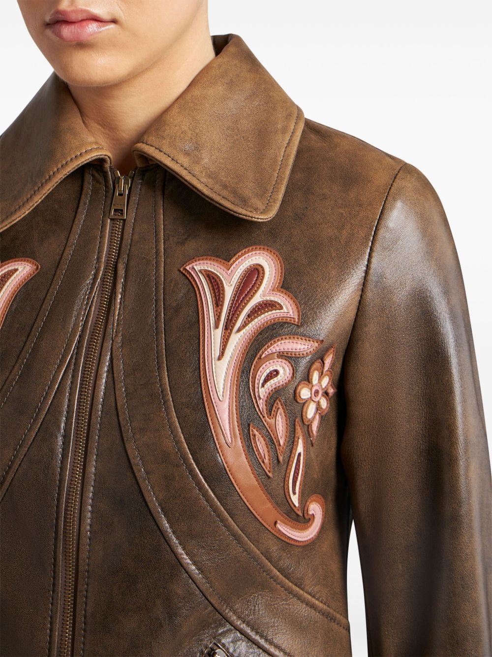 leather blazer - 5