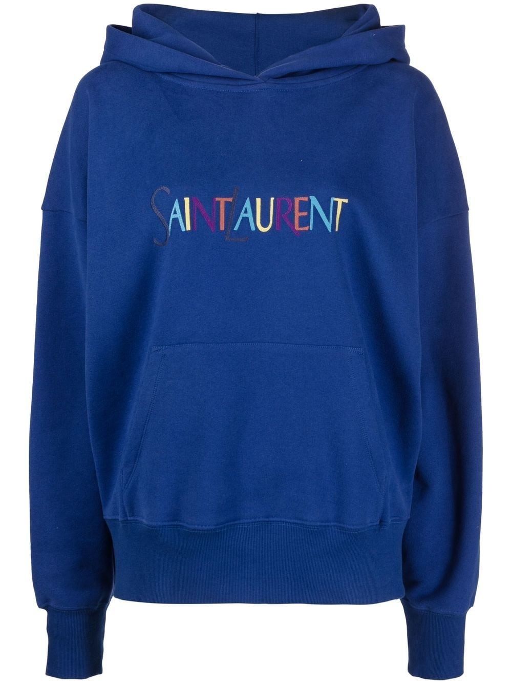 embroidered-logo long-sleeve hoodie - 1