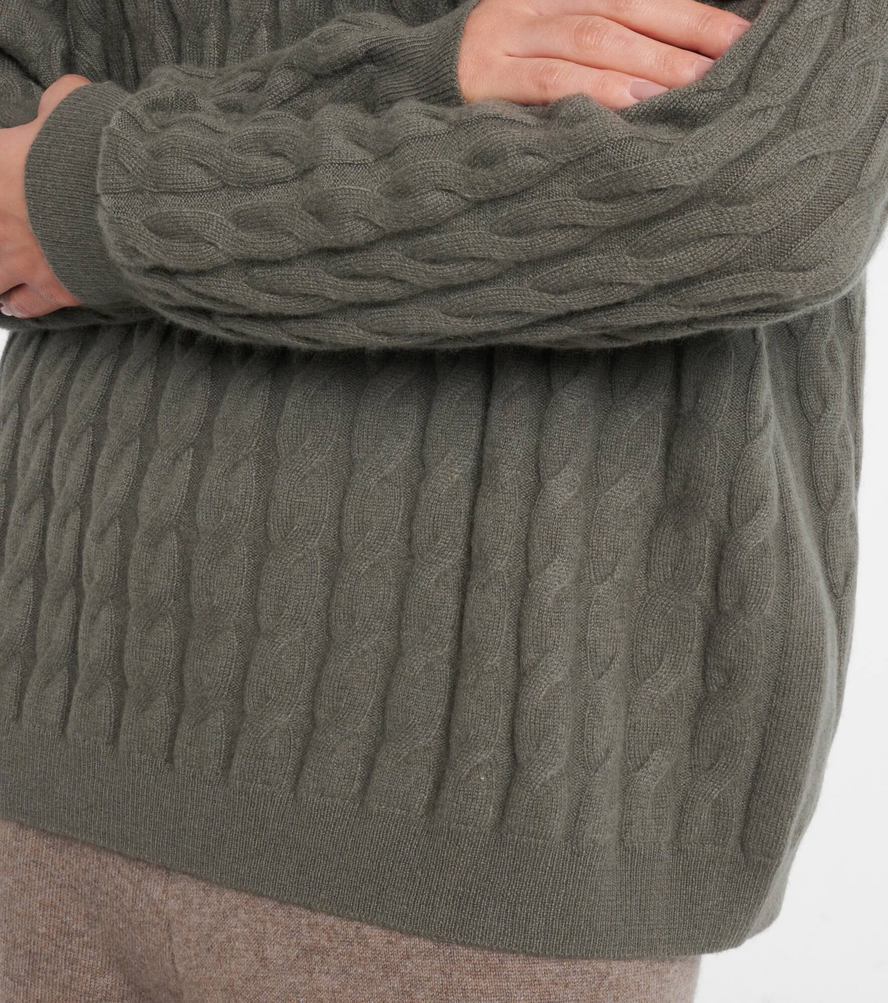 Cable-knit cashmere sweater - 5