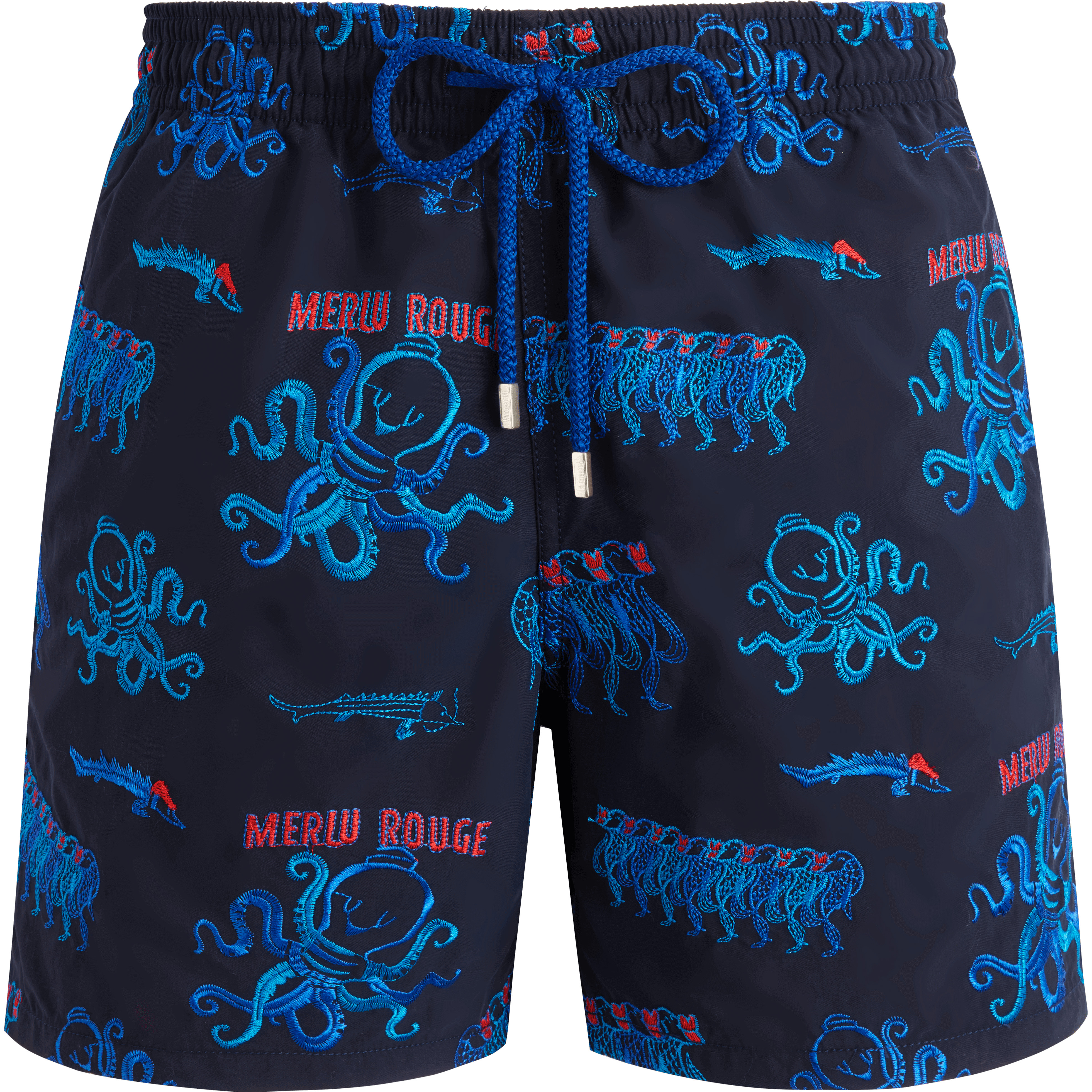 Men Swim Trunks Embroidered Au Merlu Rouge - Limited Edition - 1