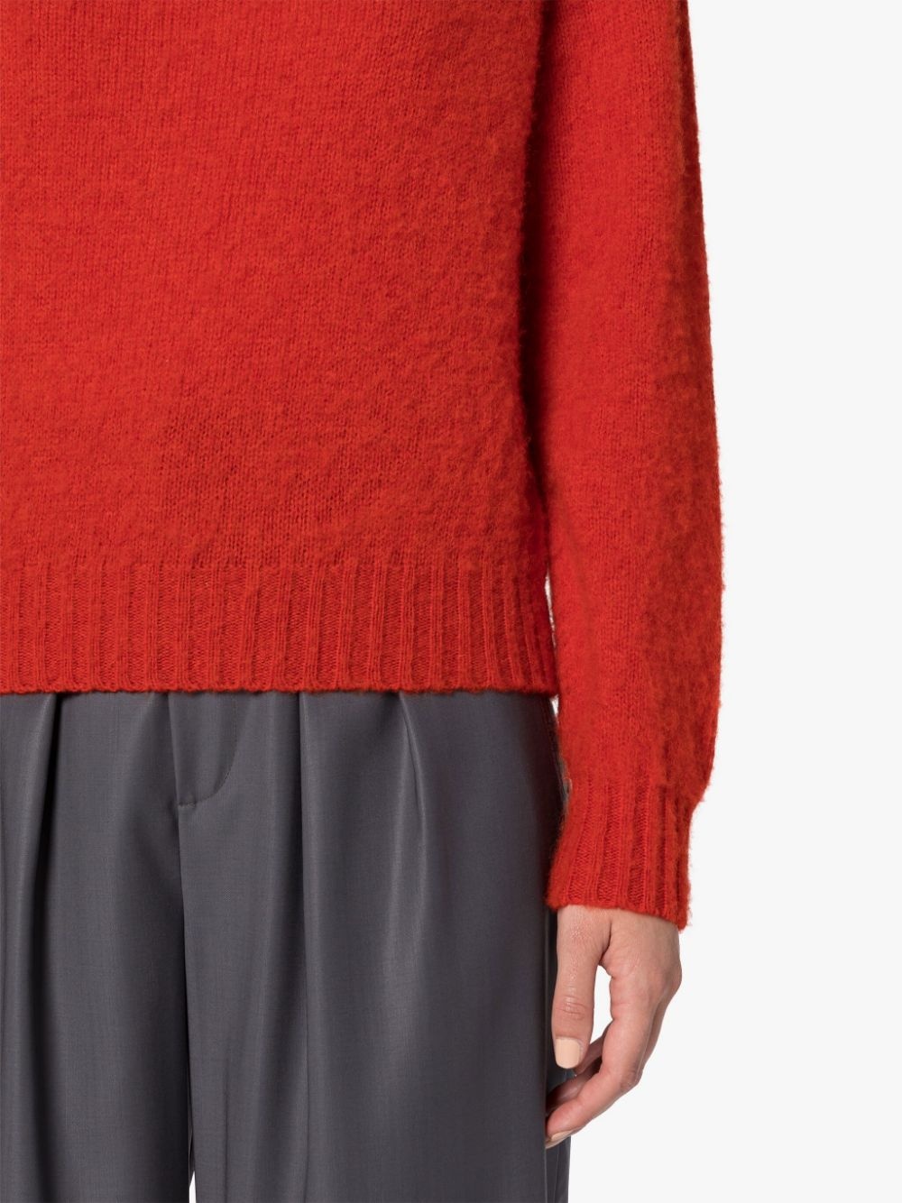 KENNEDI RED WOOL CREWNECK SWEATER - 6