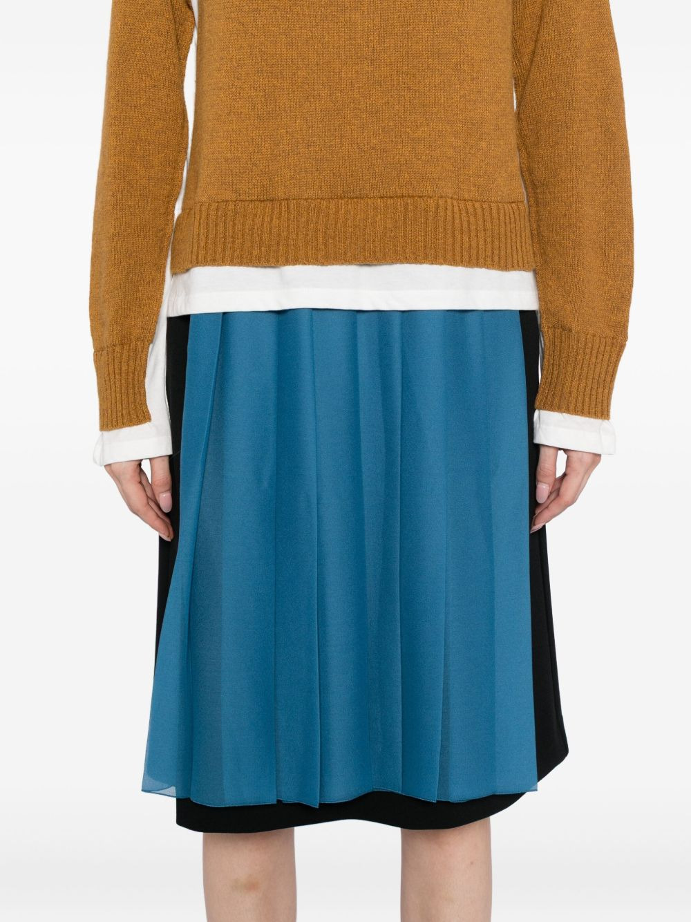 long-sleeved knit dress - 5