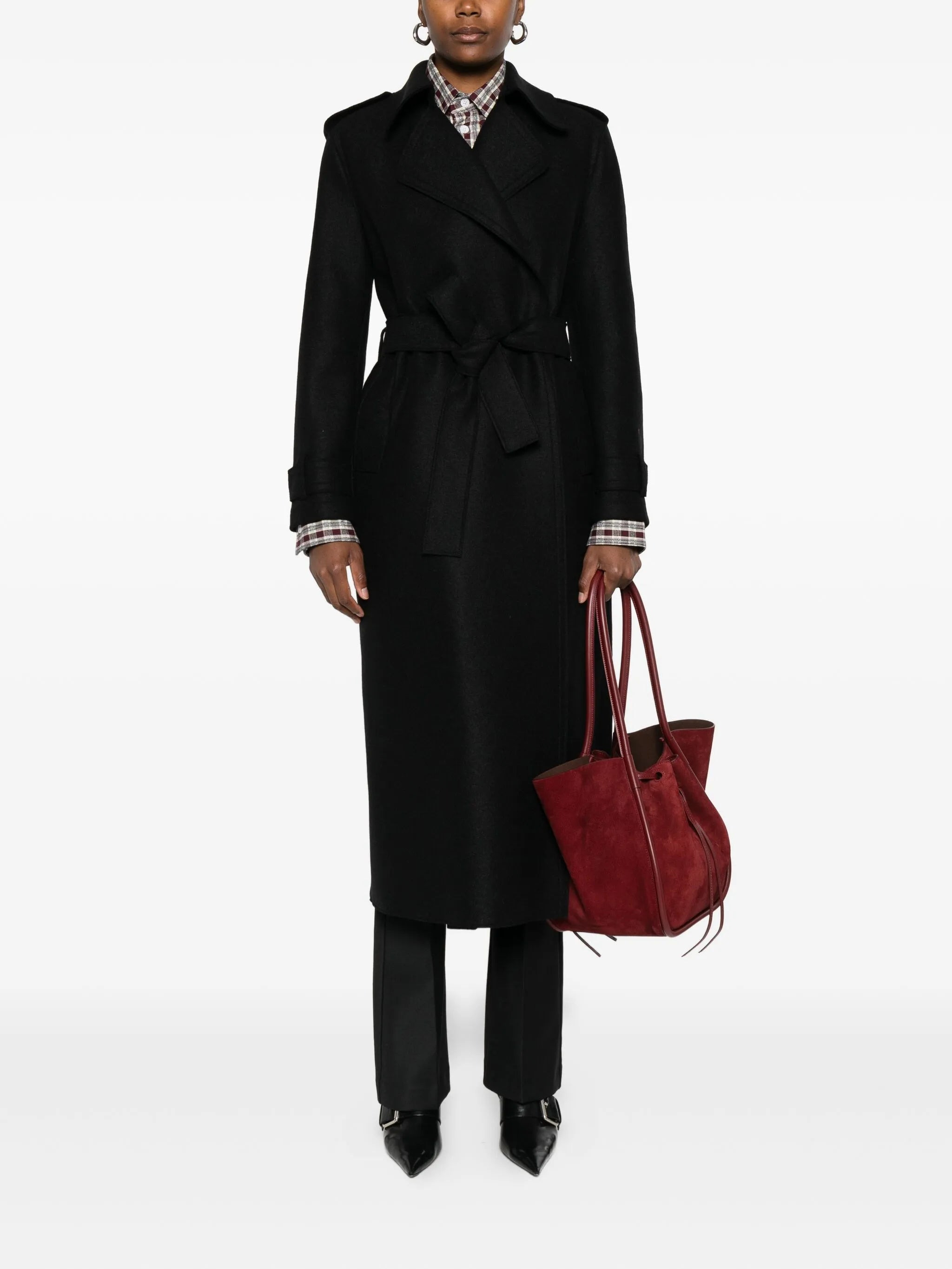 Harris Wharf London Belted Coat - 4