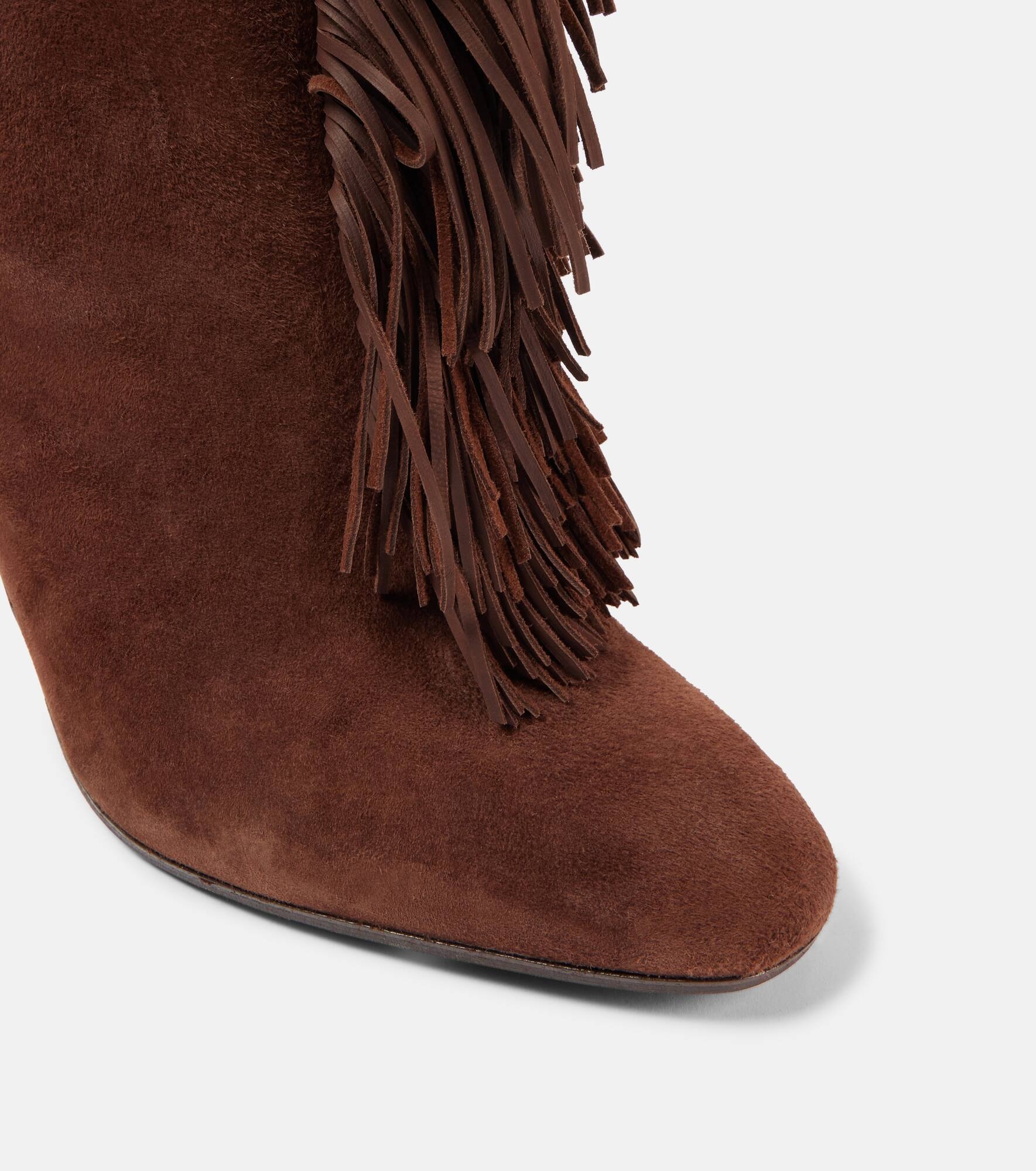 Gytane 85 fringed suede knee-high boots - 5