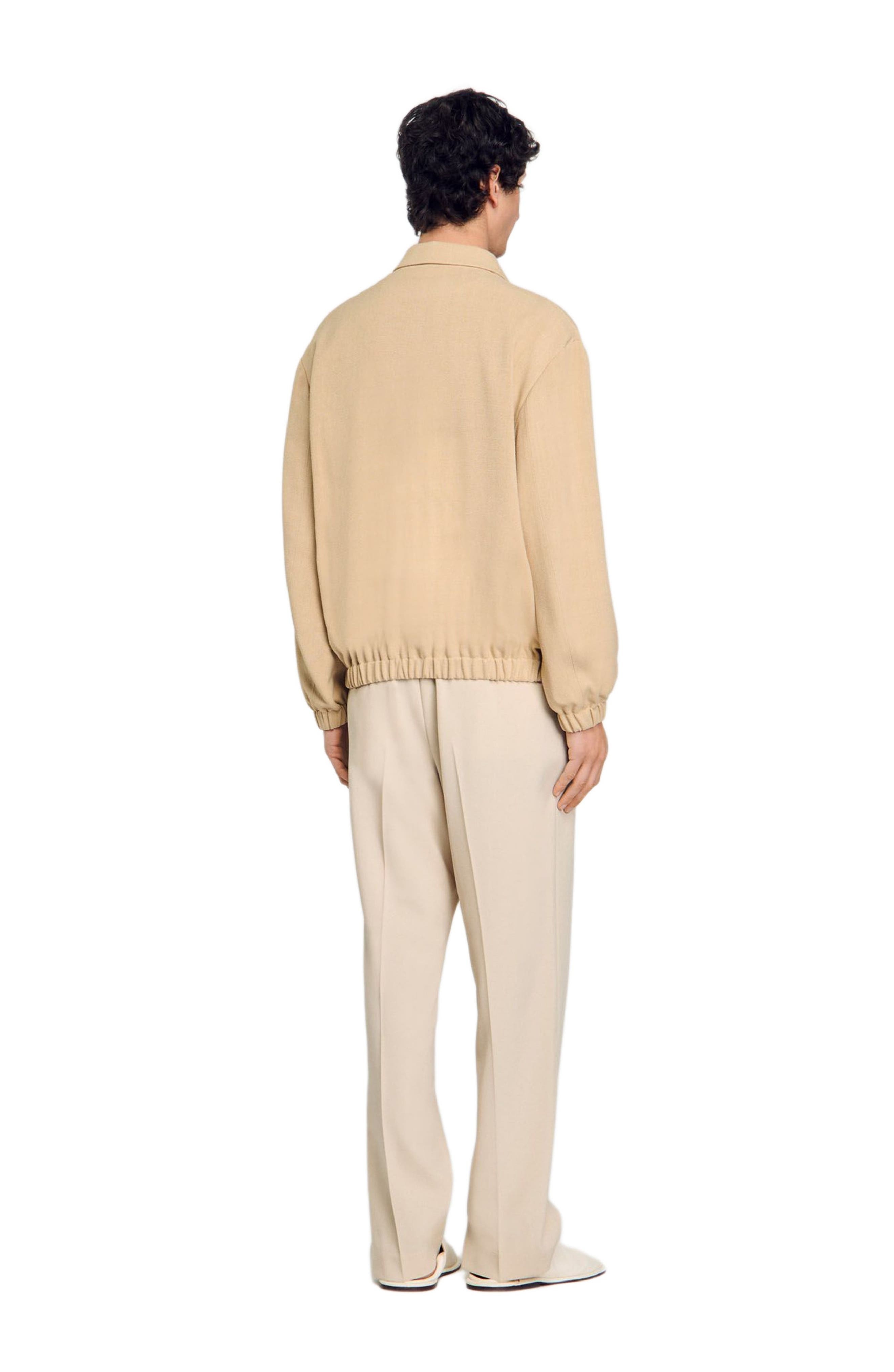 SANDRO Zip-up jacket in Oats at Nordstrom - 2