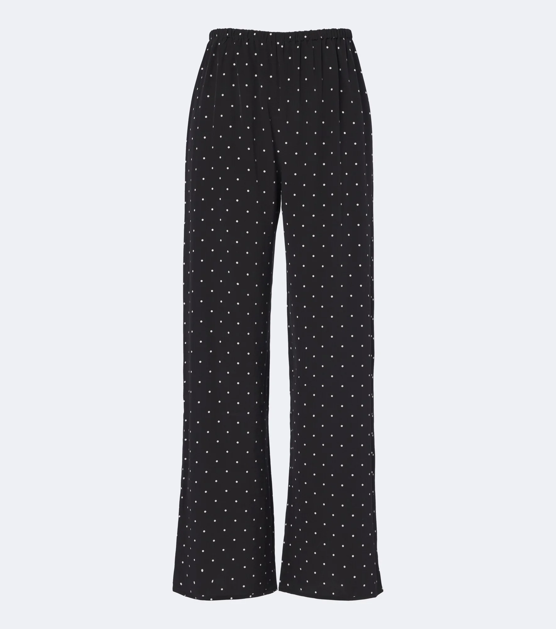 Austin polka-dot silk wide-leg pants - 1