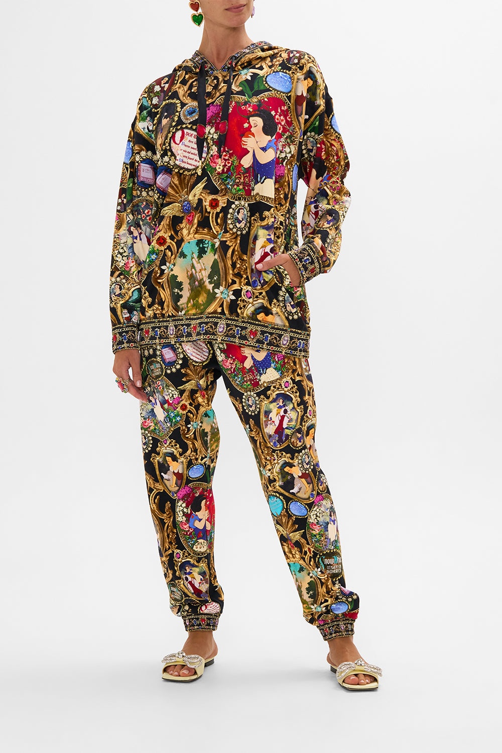 JERSEY TRACK PANT WITH SILK DETAILS - 8