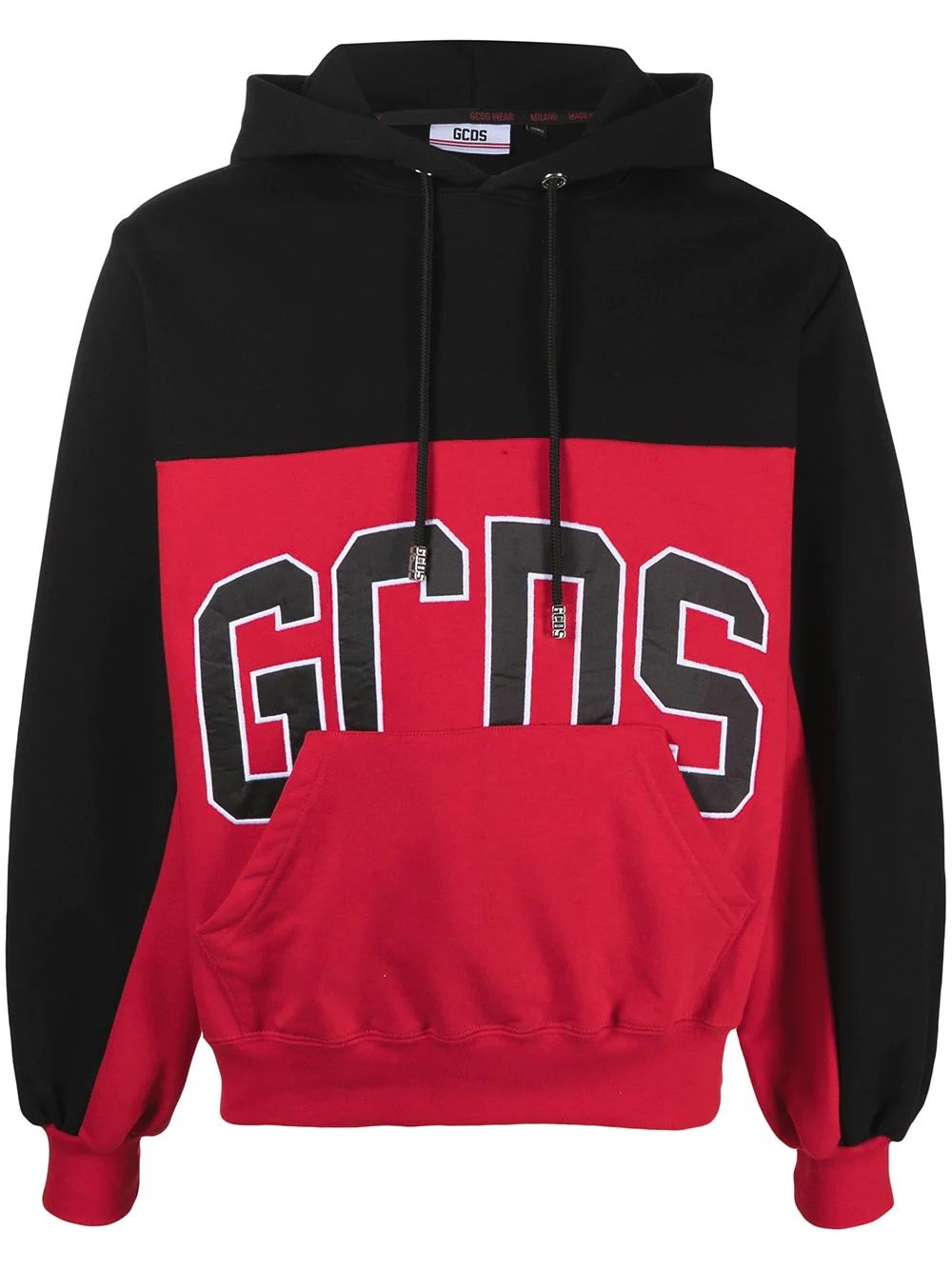 logo colour-block hoodie - 1