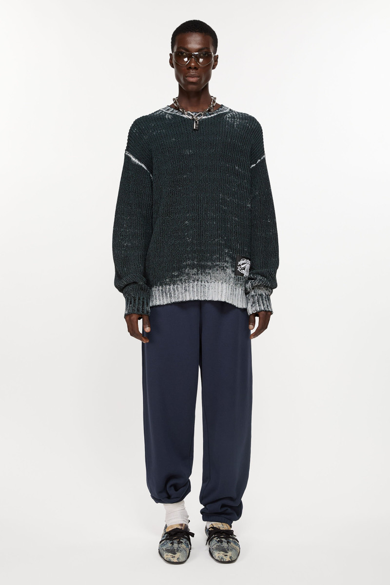 Acne Studios Cotton sweatpants - Navy blue outlook