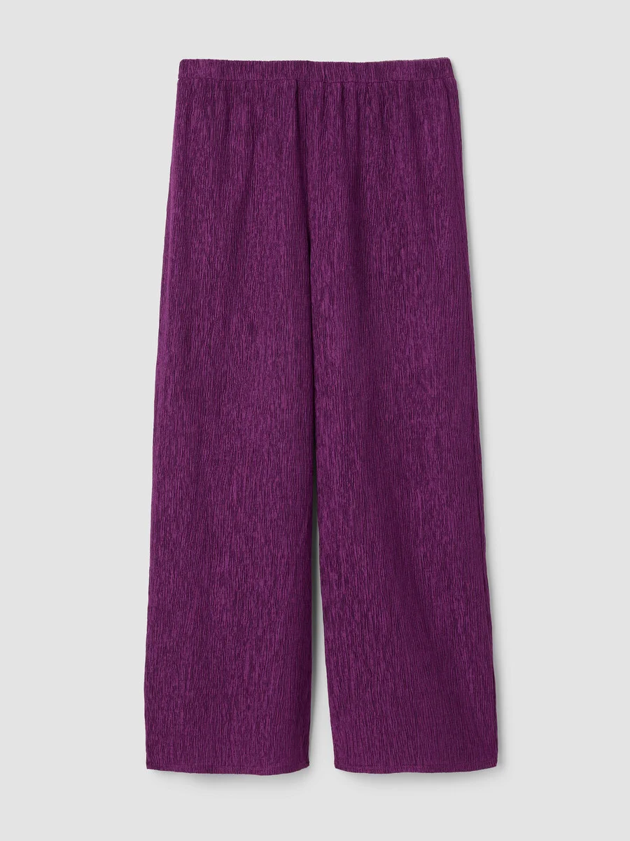 Woven Plissé Wide-Leg Pant - 1