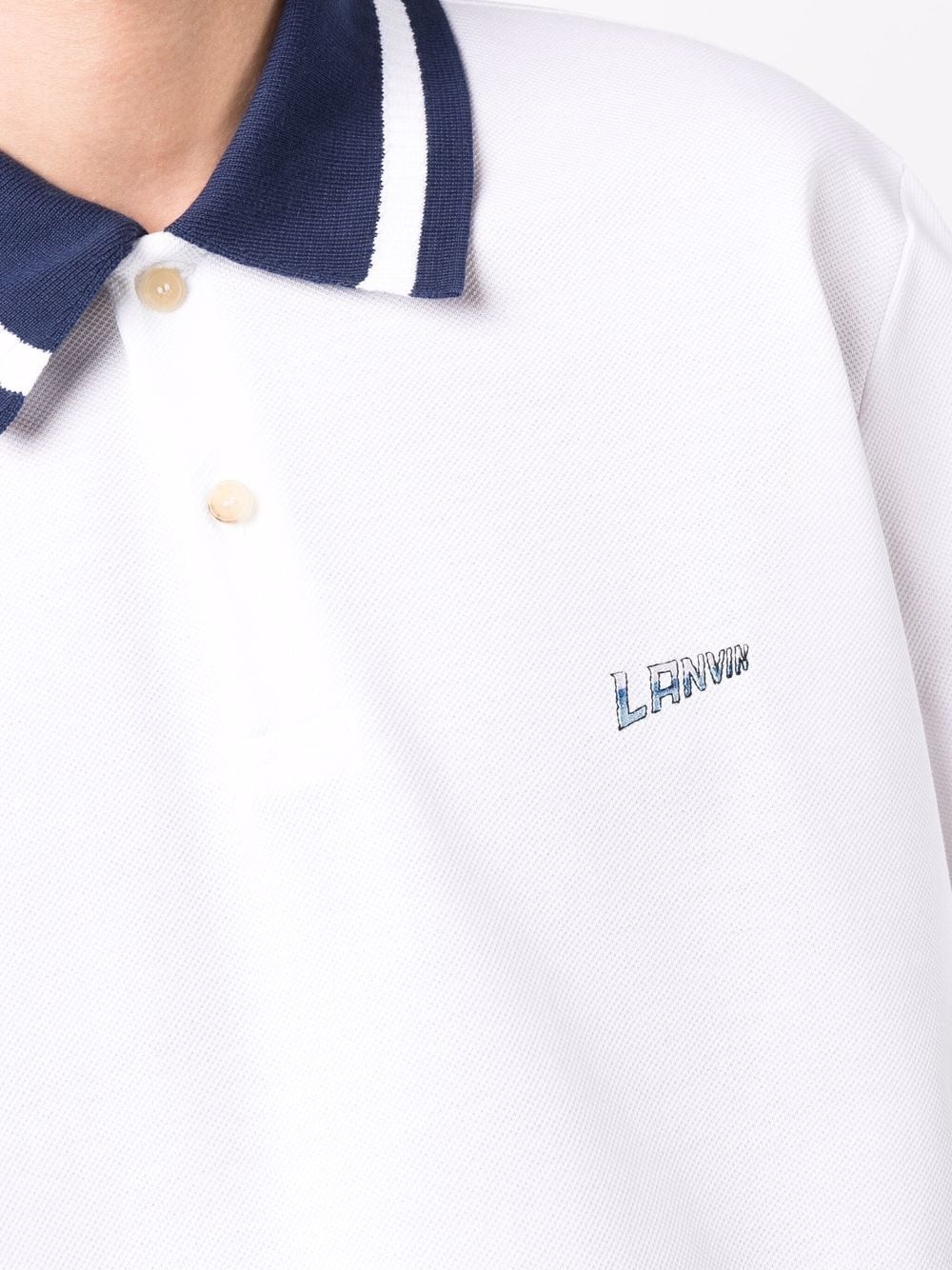 logo-embroidered polo shirt - 5