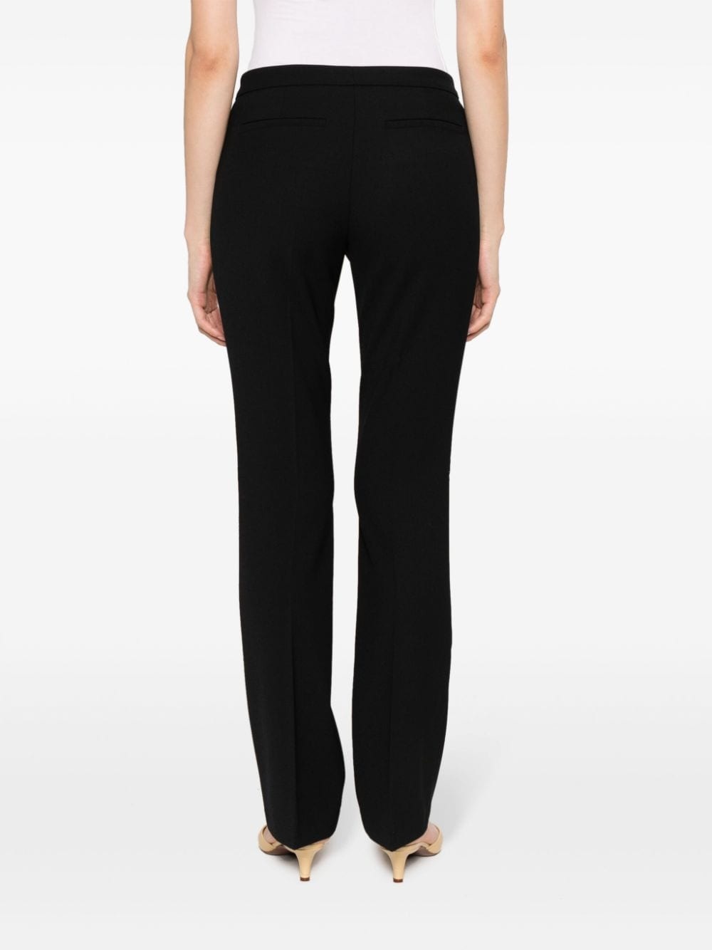 slip-on flared trousers - 4