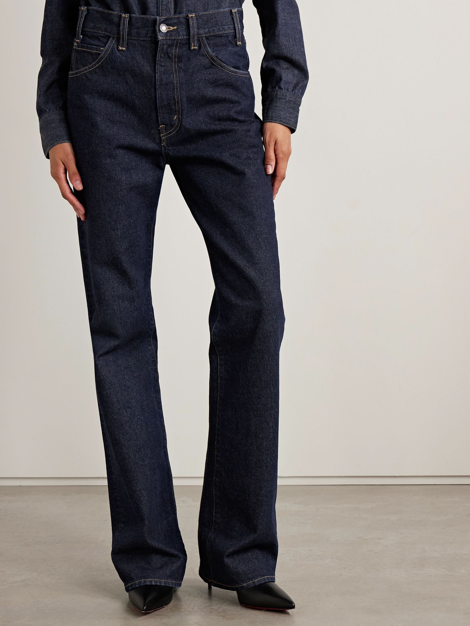 Joan high-rise straight-leg jeans Indigo - 3