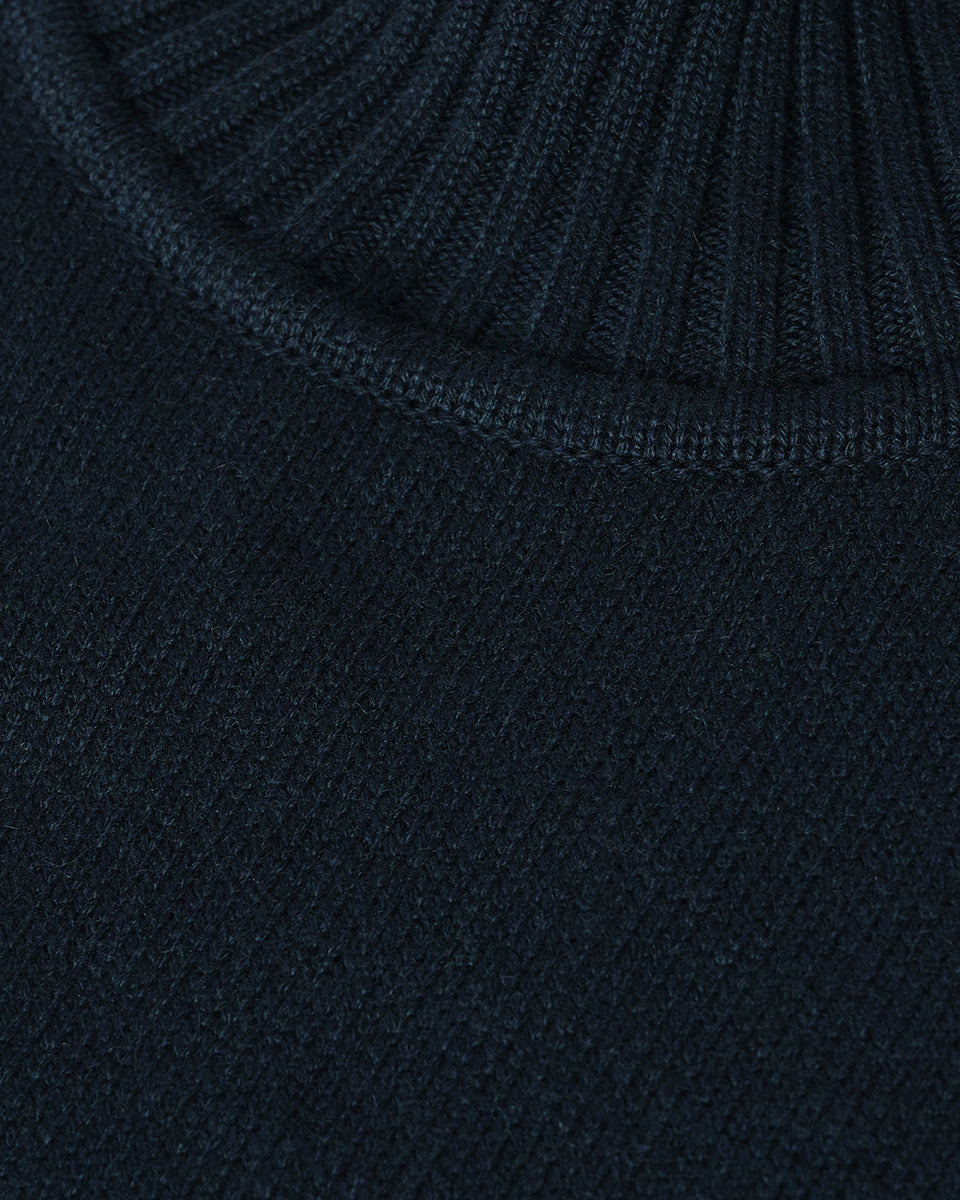 High Neck Green Cashmere Jumper - 6