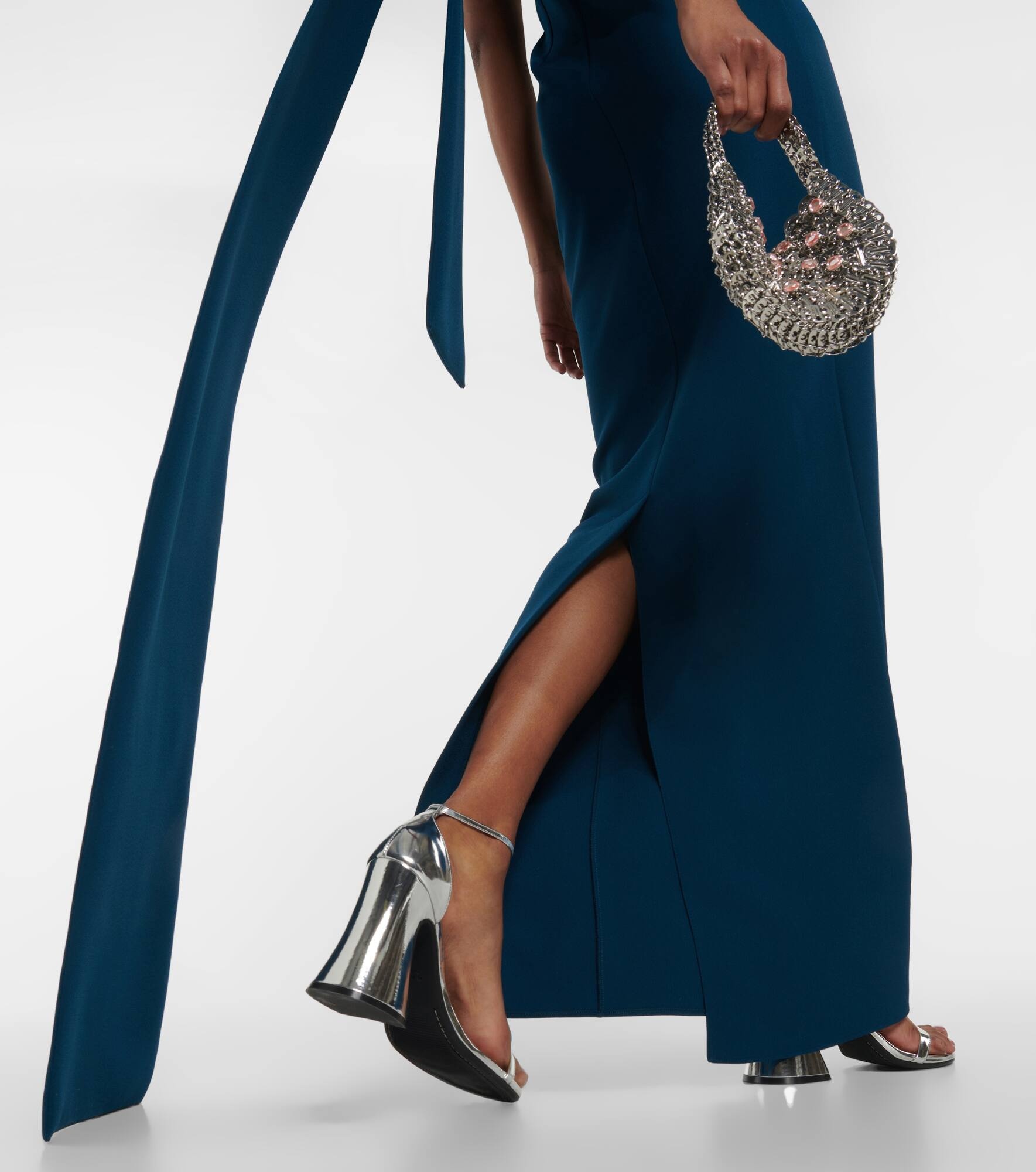 Embellished crêpe gown - 6