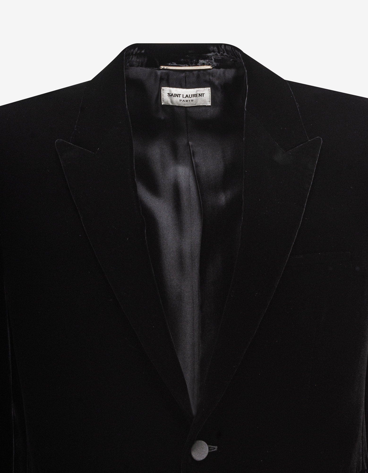 Saint Laurent Black Velvet Blazer Jacket - 6