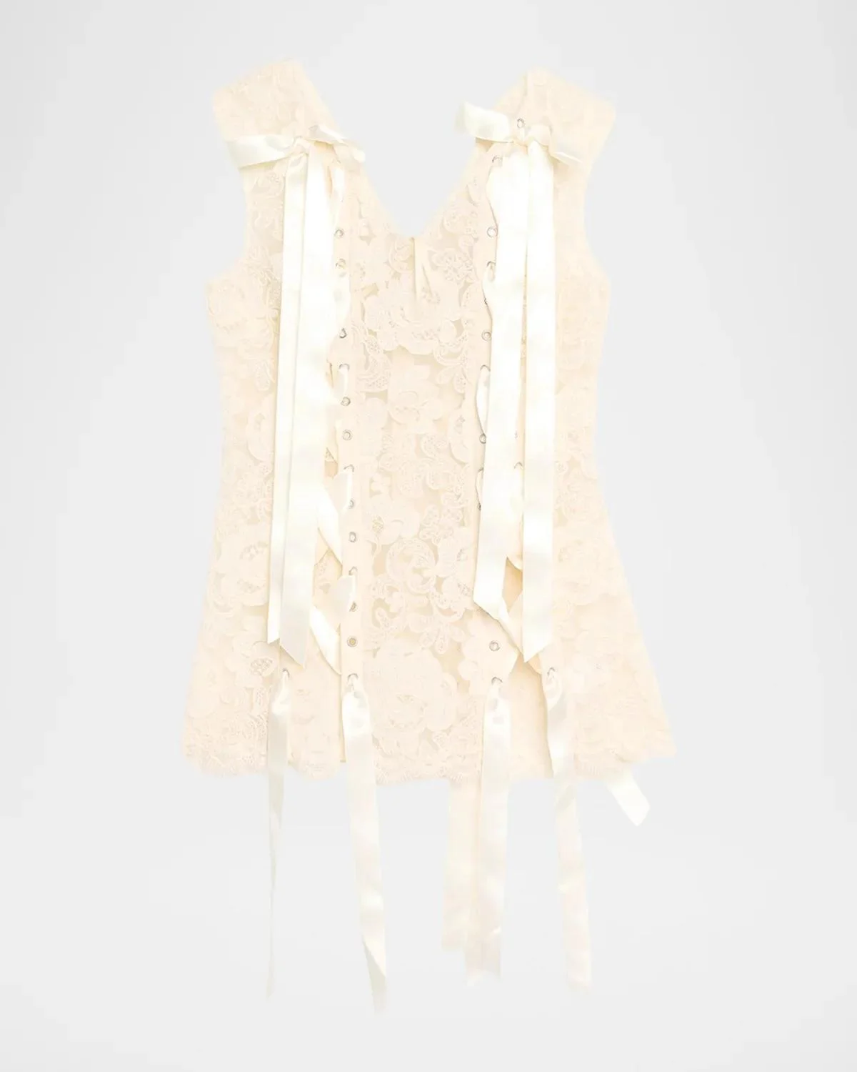 Unraveling Ribbon Sleeveless Portrait Top - 1