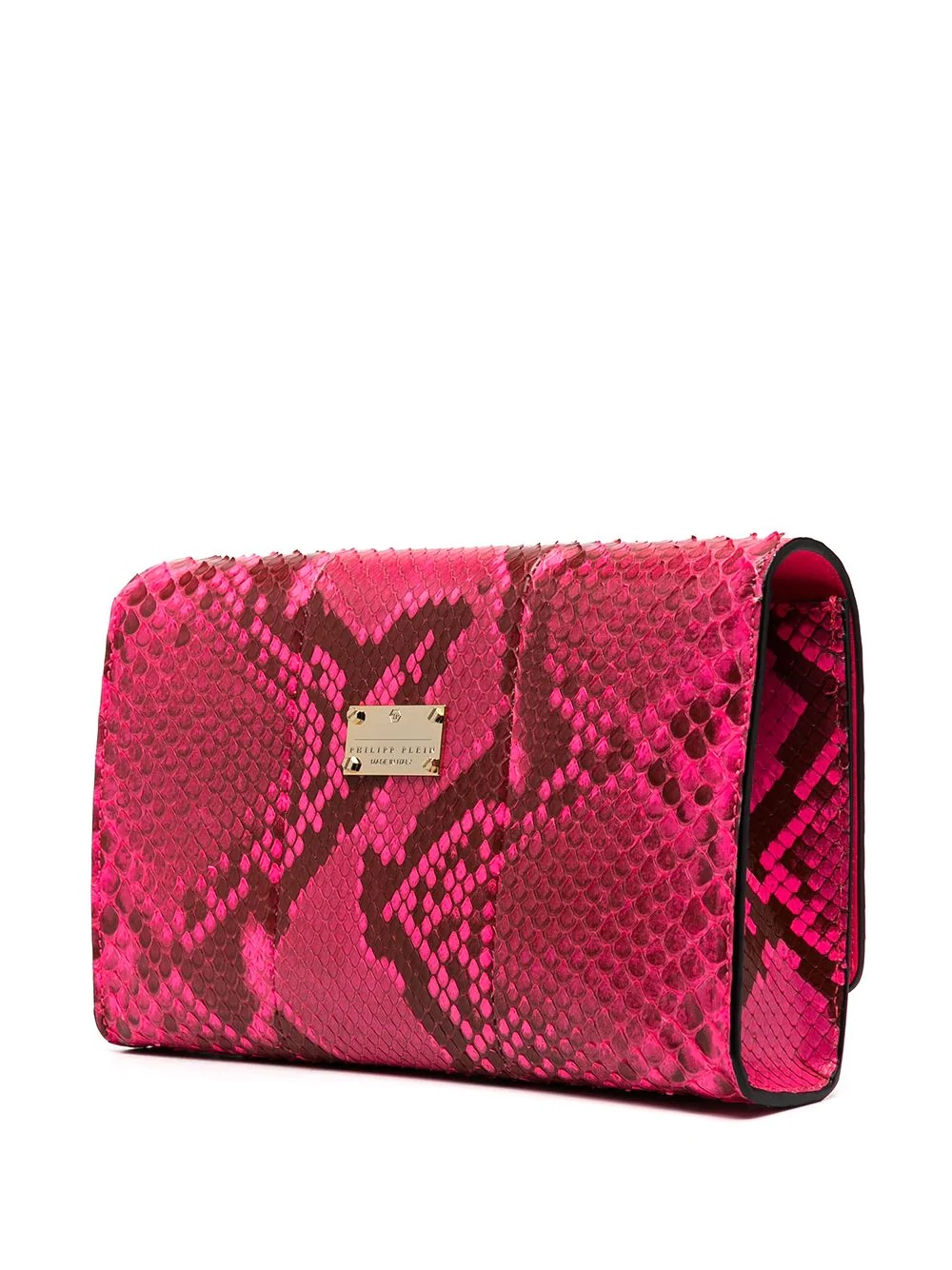 snake-print clutch - 3