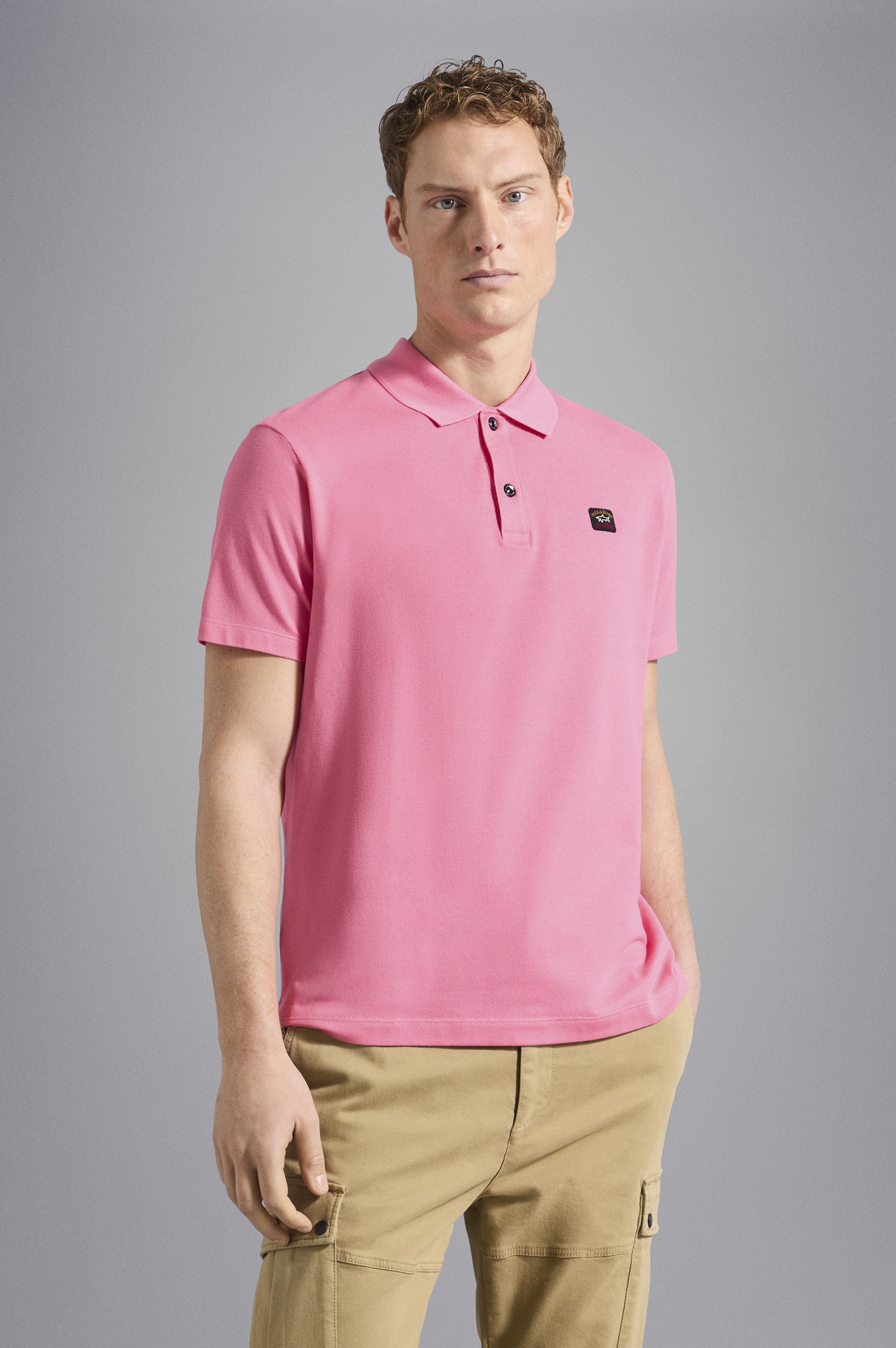 COTTON PIQUÉ POLO SHIRT WITH ICONIC BADGE - 6