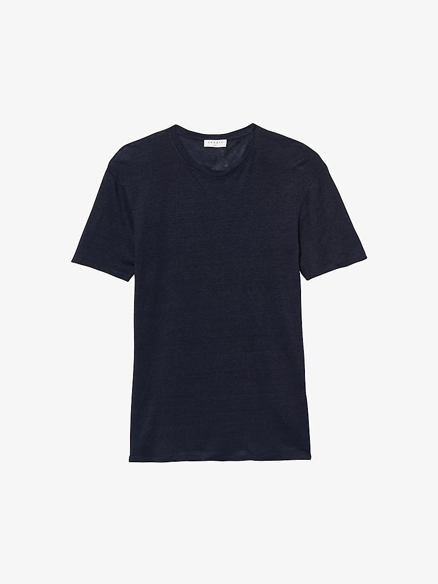 Crewneck linen-jersey T-shirt - 2