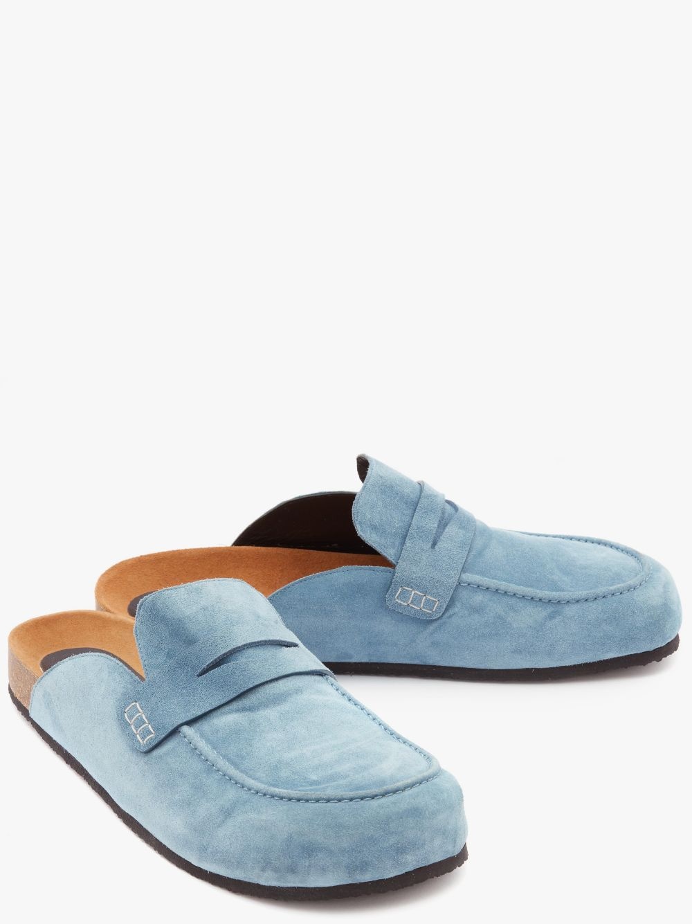 SUEDE LOAFER MULES - 3