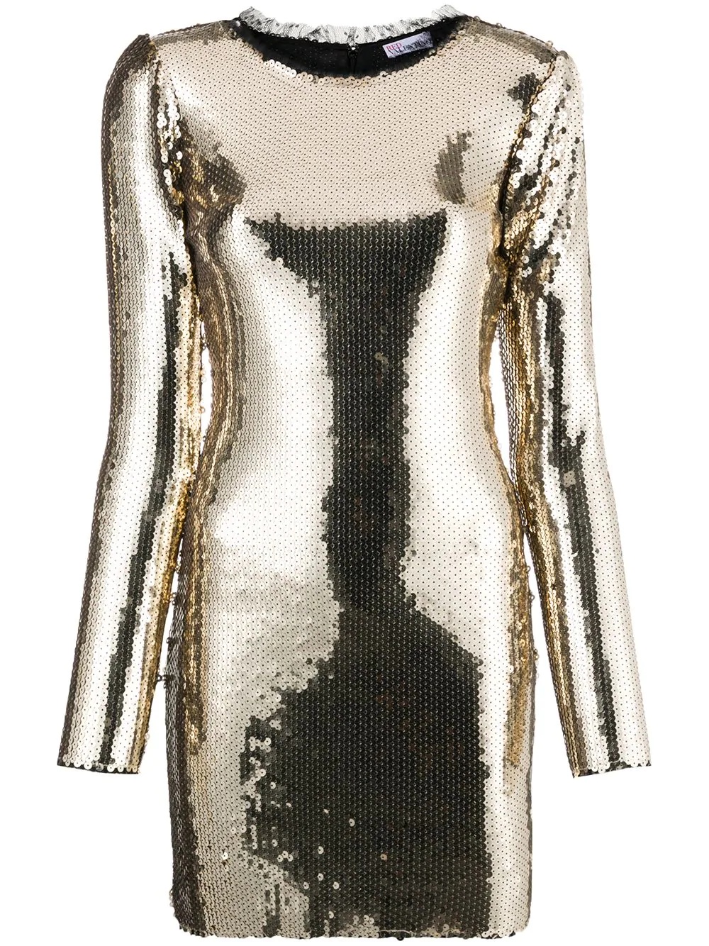 sequin-embellished mini dress - 1