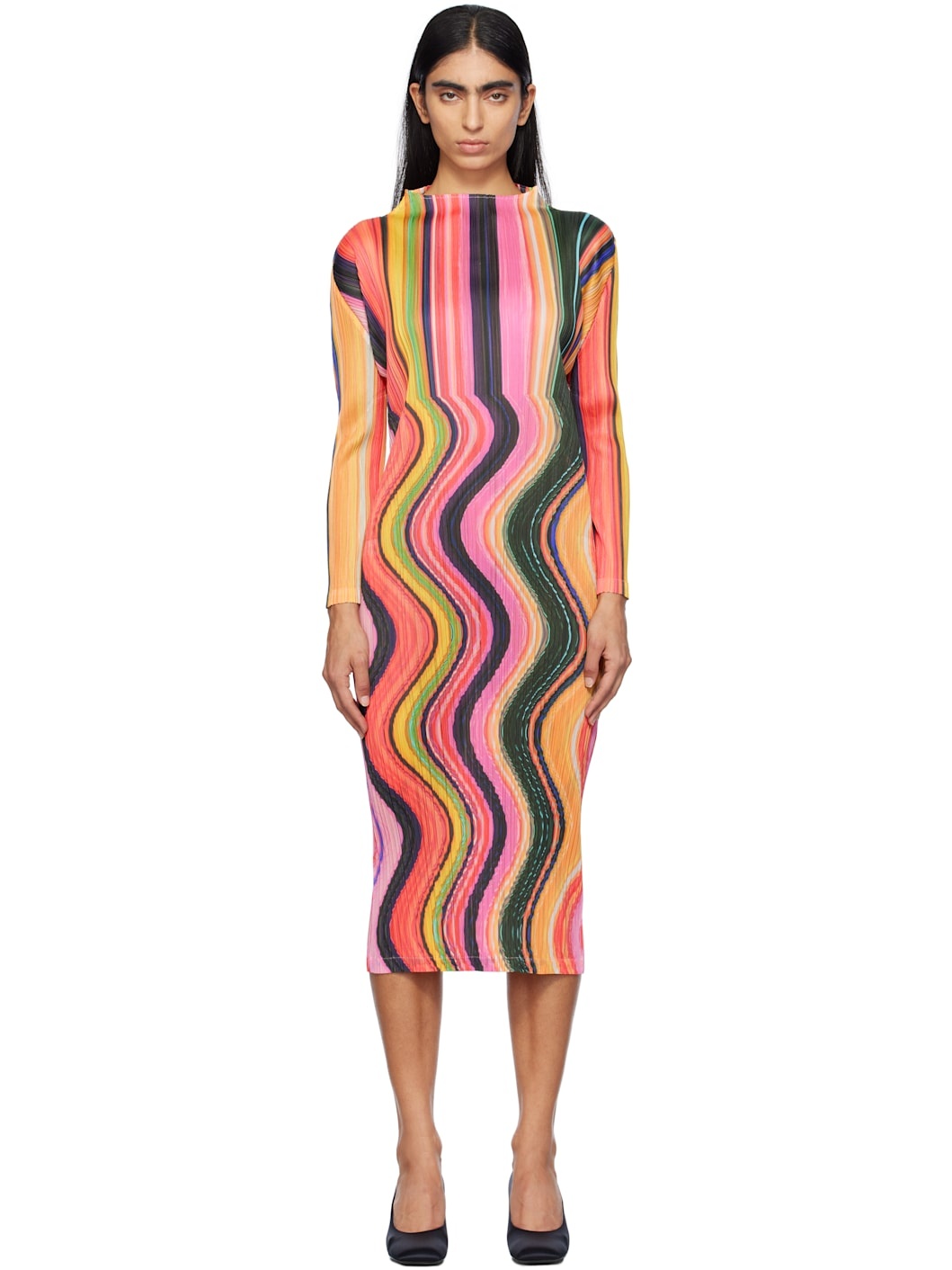 Multicolor Warp Maxi Dress - 1