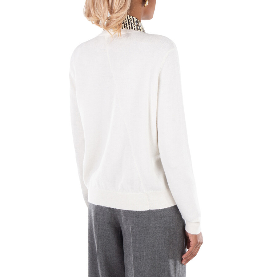 Fendi Asymmetrical Cut Wool Cardigan - 6