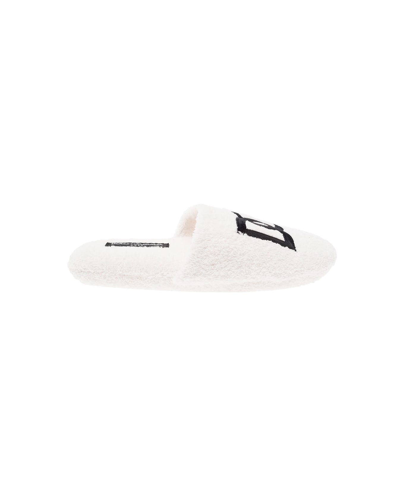 Embroidered Terry Cotton Slippers - 1