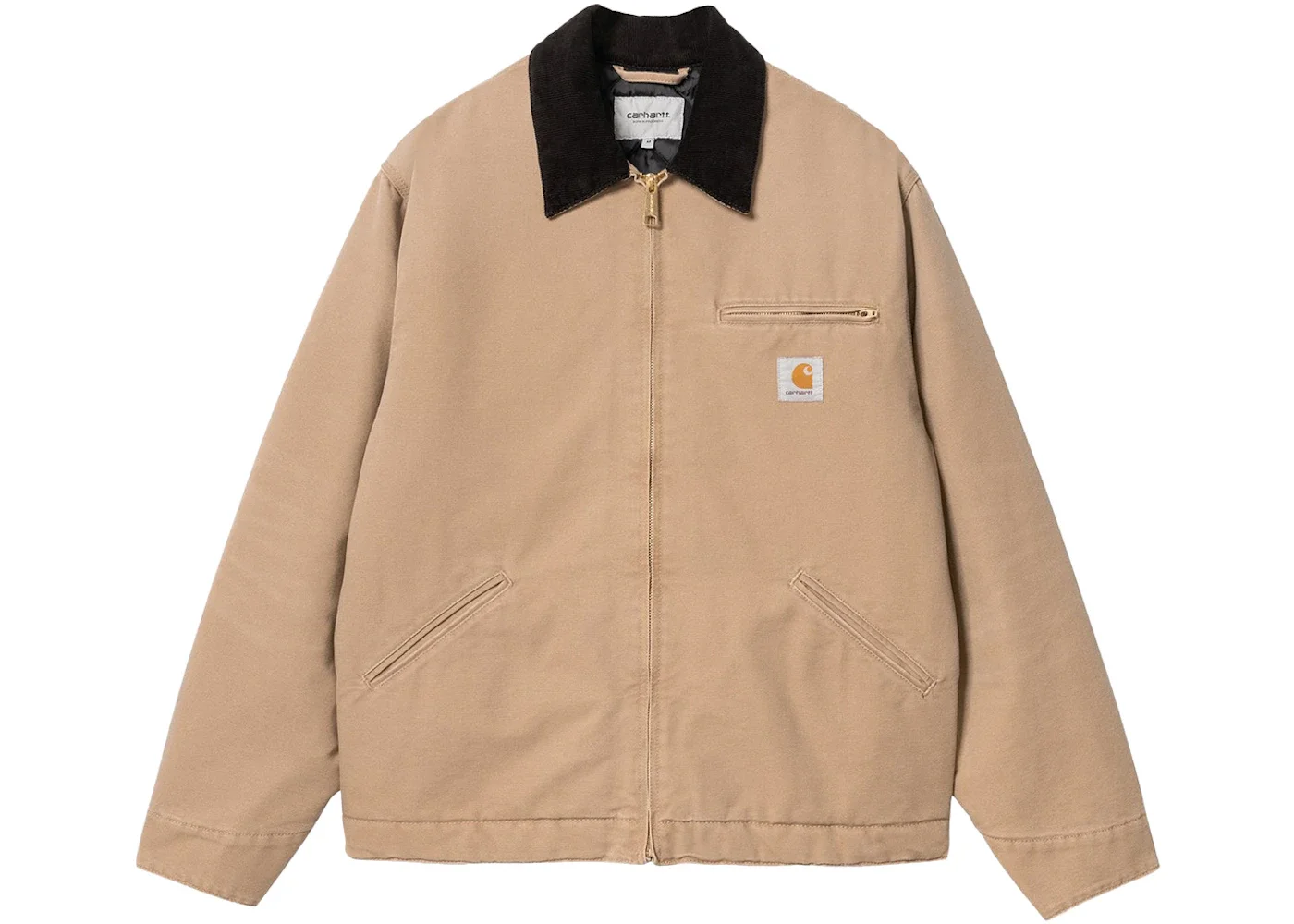 Carhartt WIP OG Detroit Aged Canvas Jacket Peanut/Black - 1