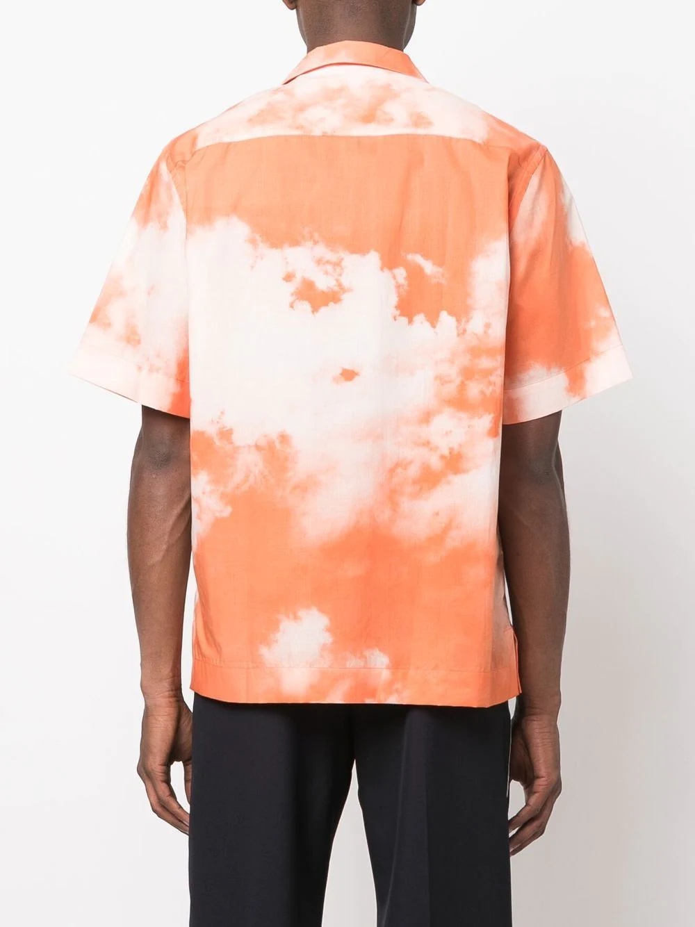 cloud-print short-sleeved shirt - 4