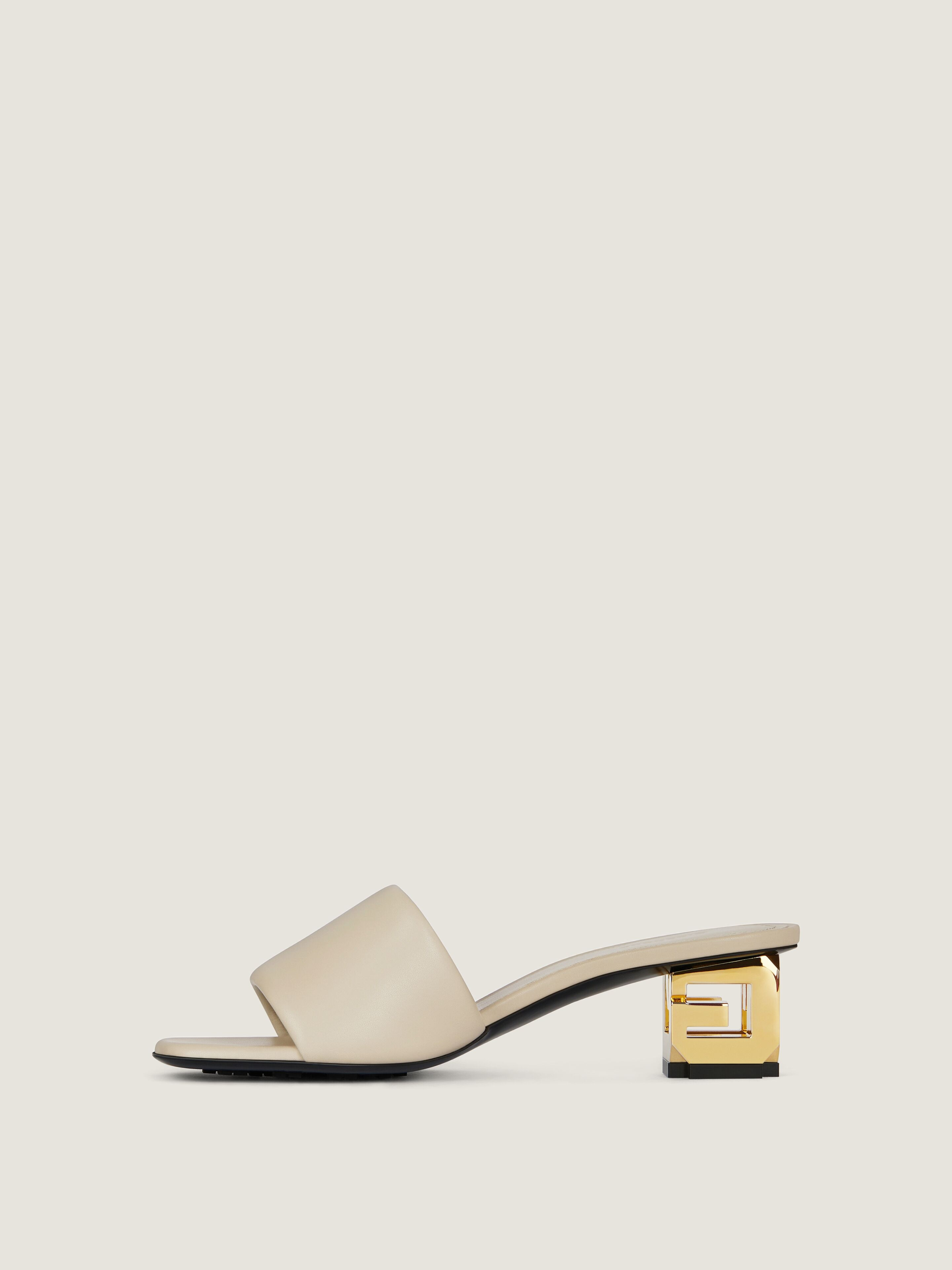 G CUBE MULES IN LEATHER - 3