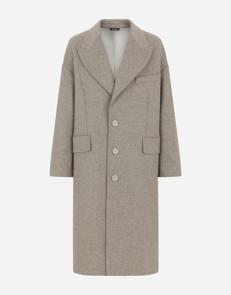 Deconstructed single-breasted wool coat - 1