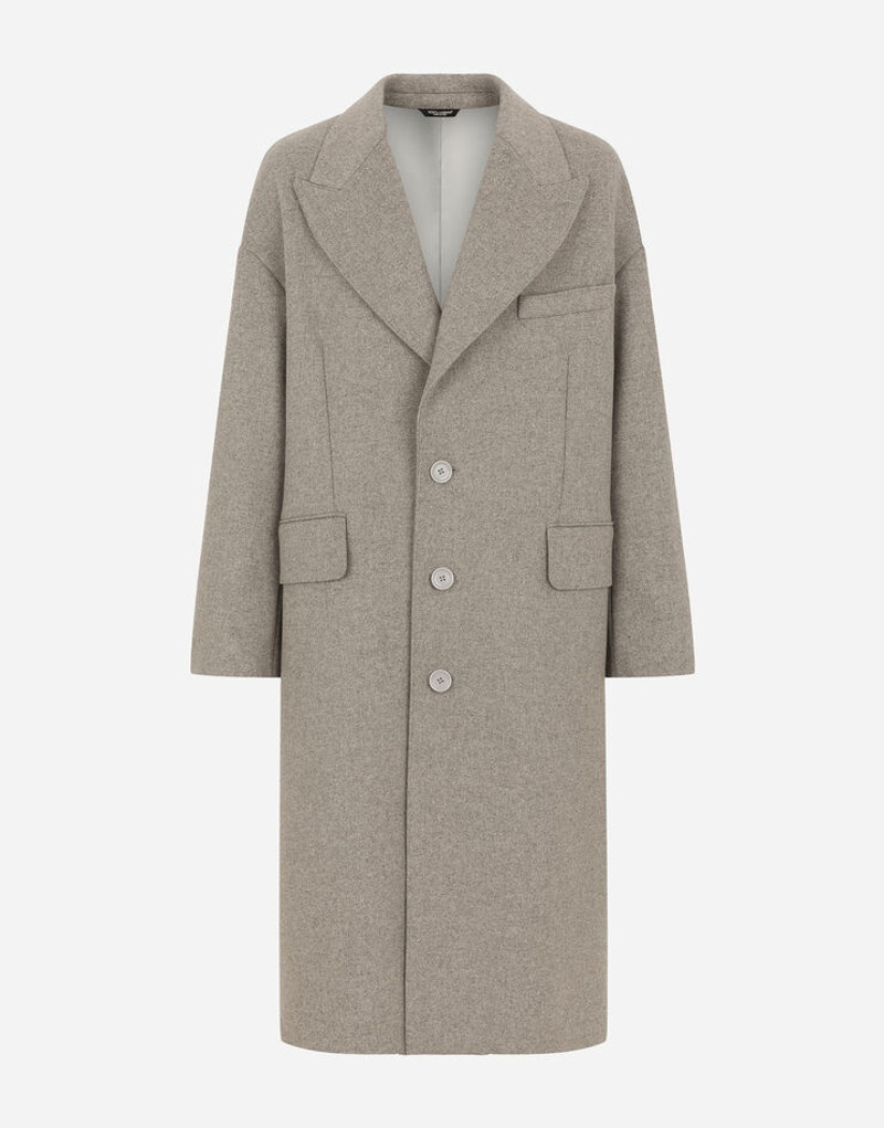 Deconstructed single-breasted wool coat - 1