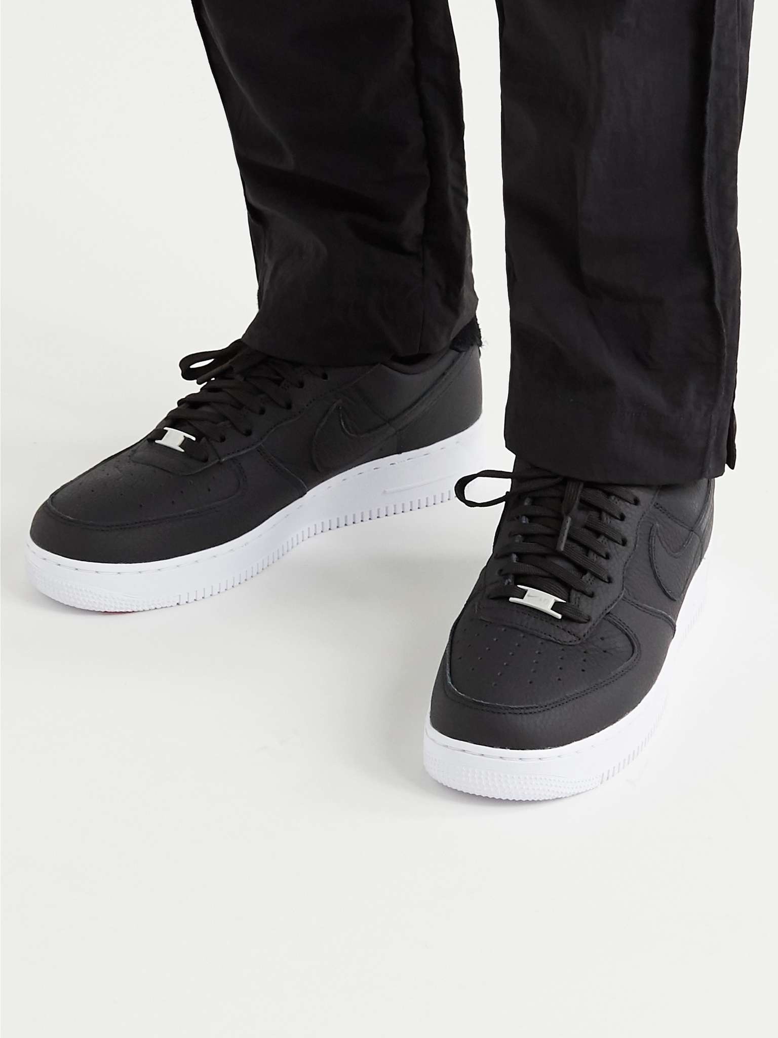 Air Force 1 07 Suede-Trimmed Leather Sneakers - 2