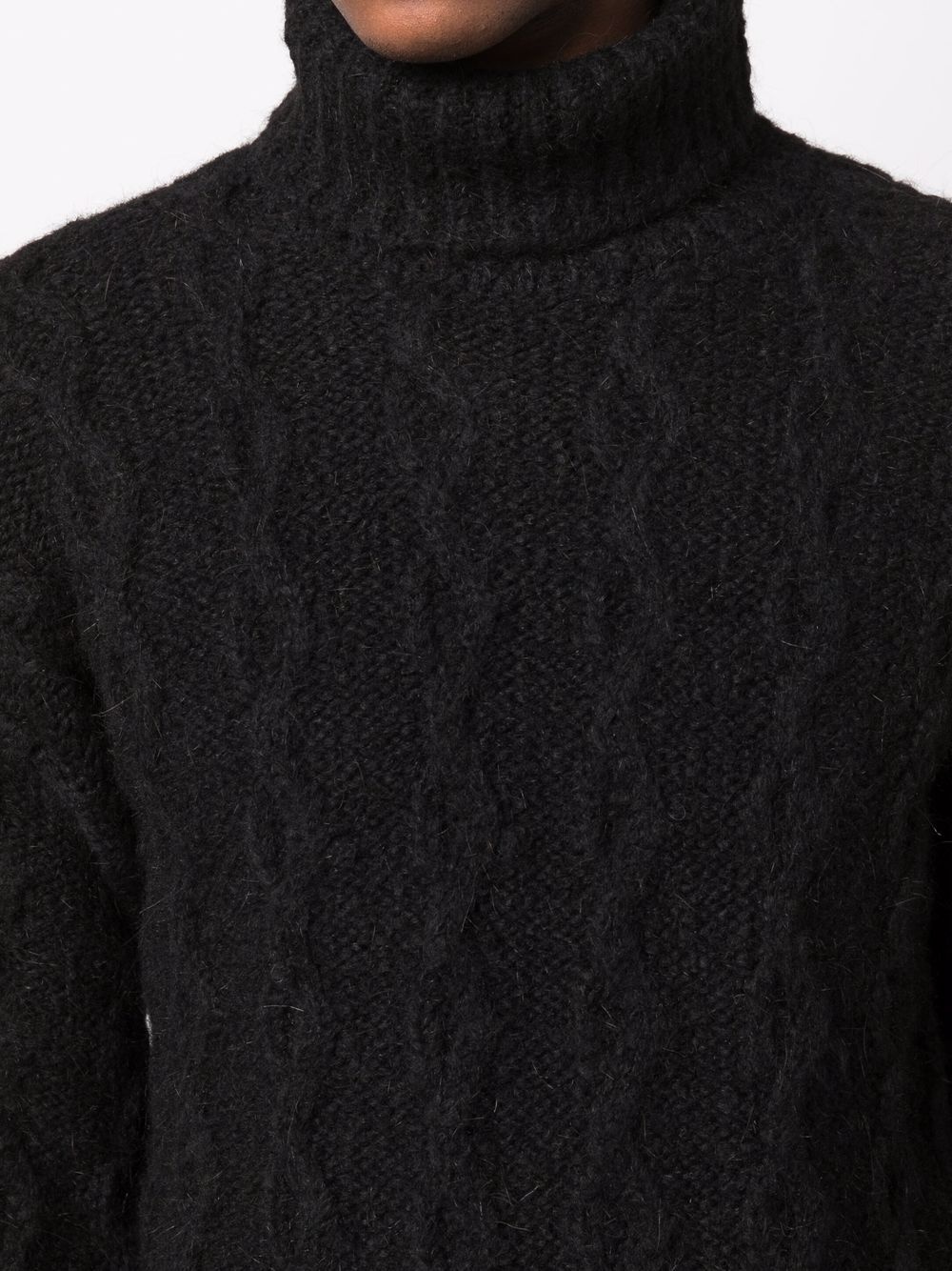 roll neck cable knit jumper - 5