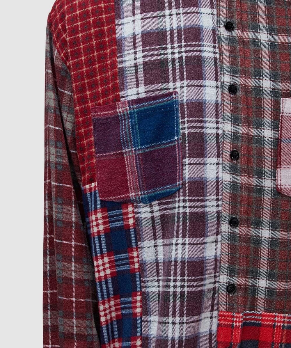 Straight hem flannel shirt - 6