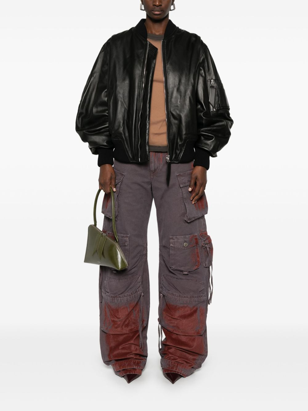 The Attico leather bomber jacket - 5