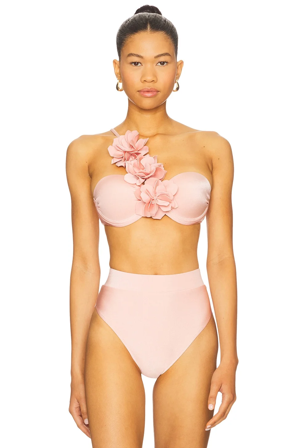 Lagoa Lycra Flower Applique Bikini Top - 1