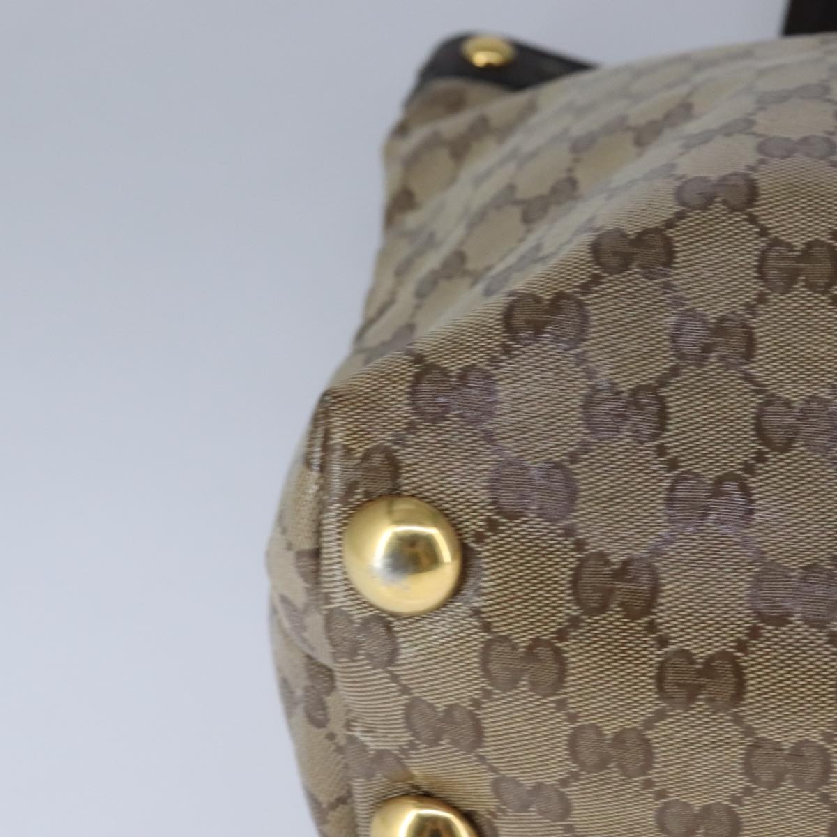 GUCCI GG Crystal Tote Bag Coated Canvas Beige Gold - 9