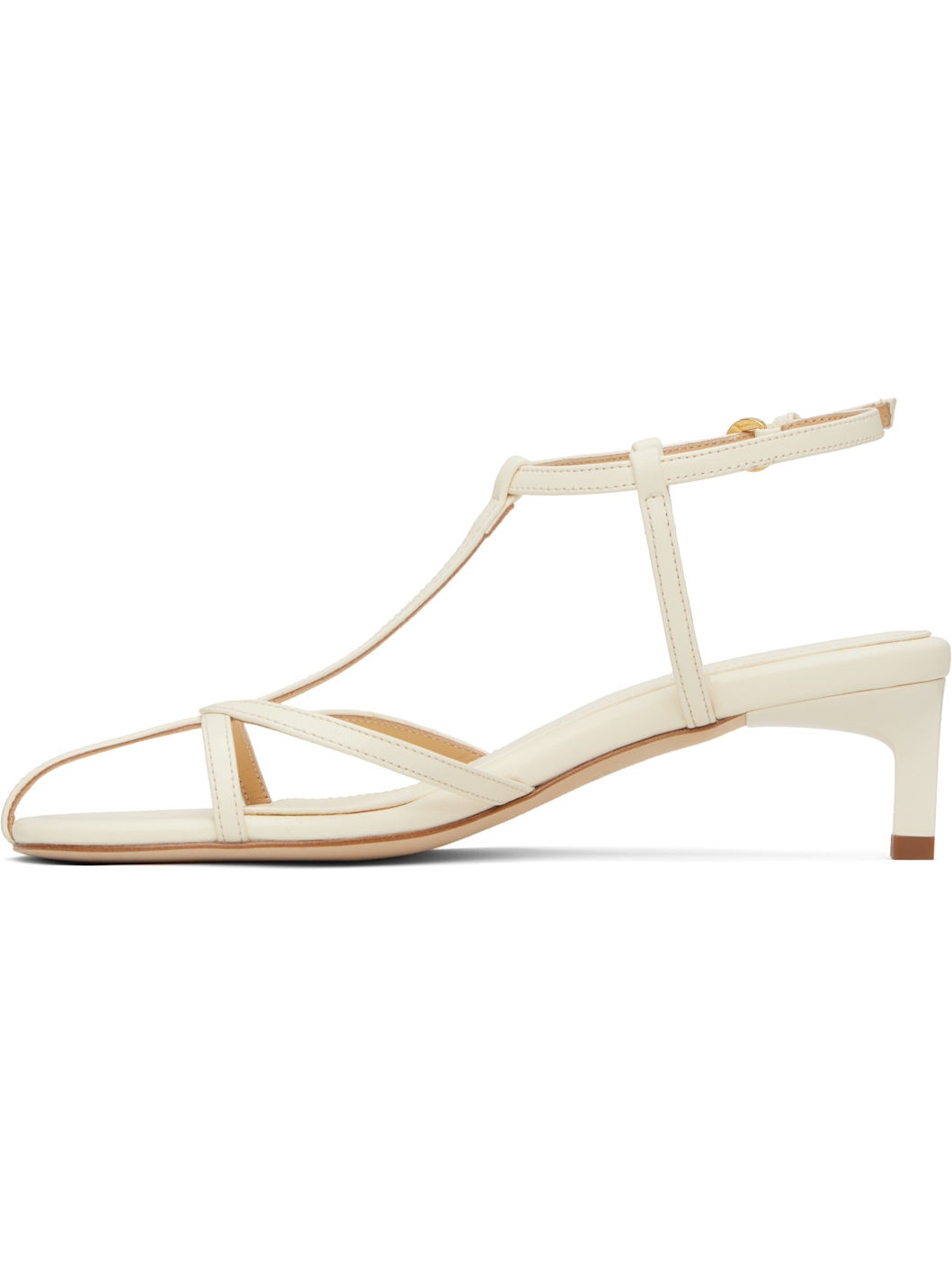 Off-White Tee Heeled Sandals - 3
