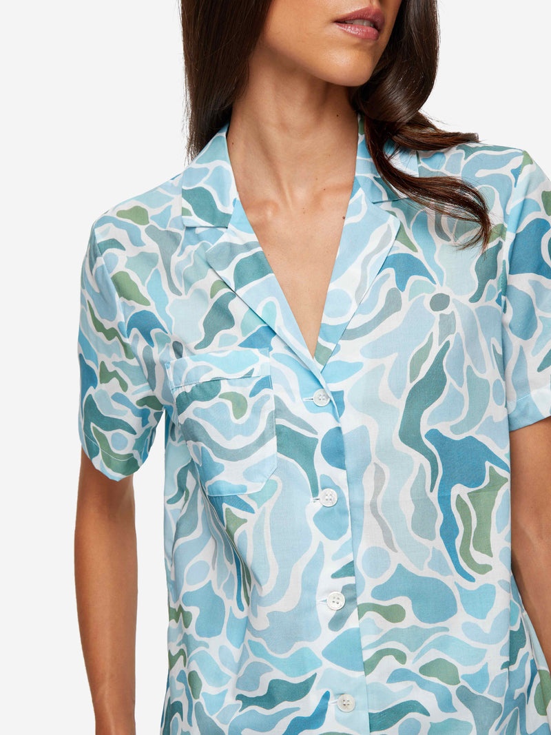 Women's Short Pyjamas Ledbury 61 Cotton Batiste Green - 6