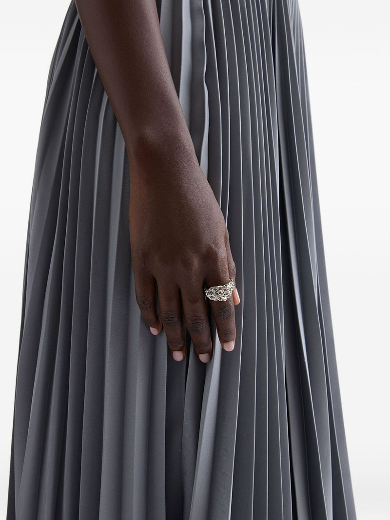 Jil Sander engraved-logo knotted-chain-detail ring outlook