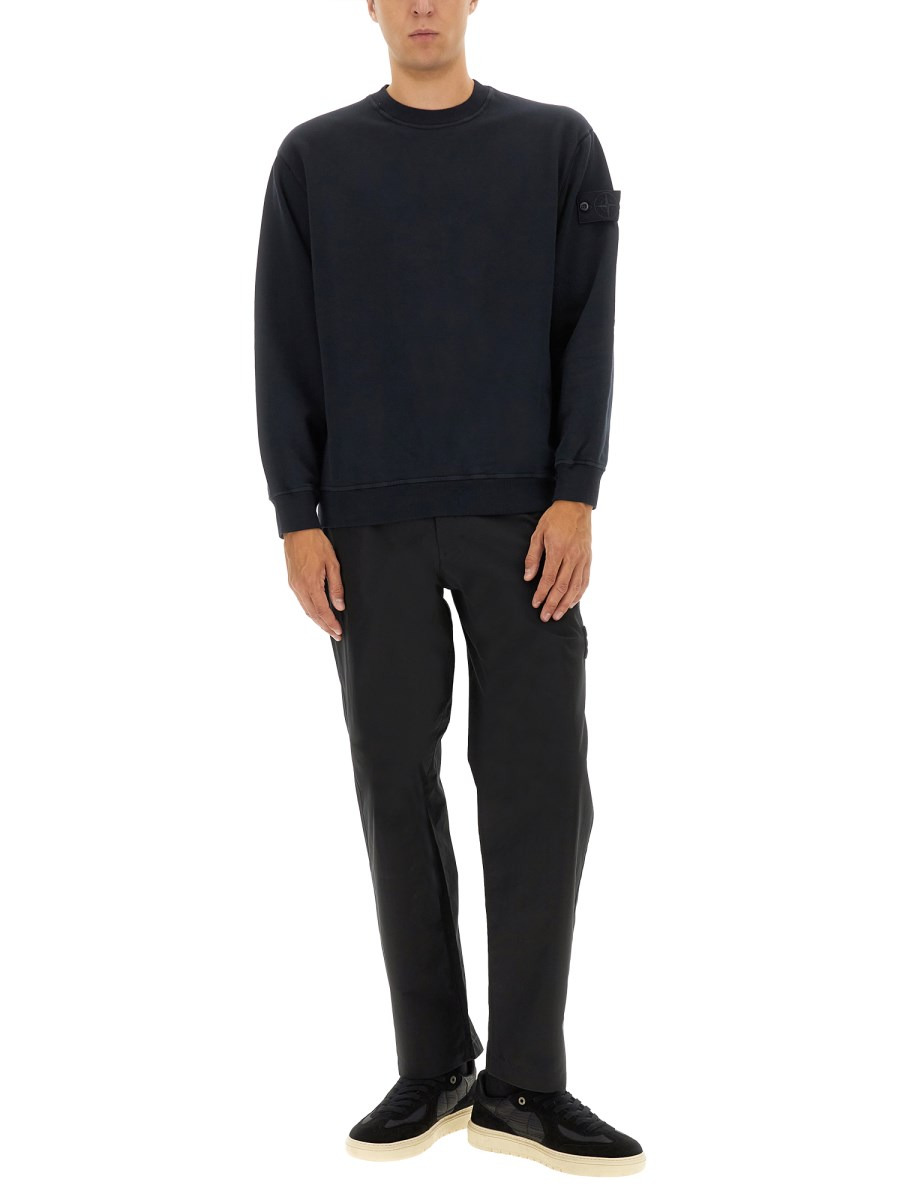 COTTON SWEATSHIRT WITH RIBBED EDGES - 2