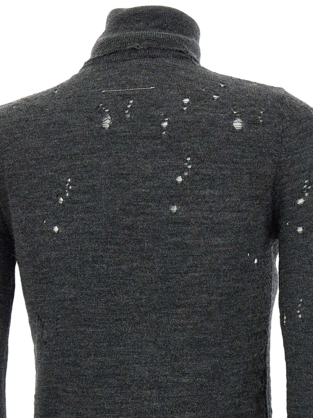 distressed wool sweater - 5